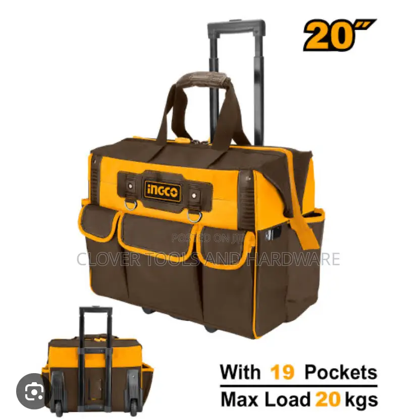 Ingco 20" Telescopic Handle Wheeled Tool Bag Hrrtb2015