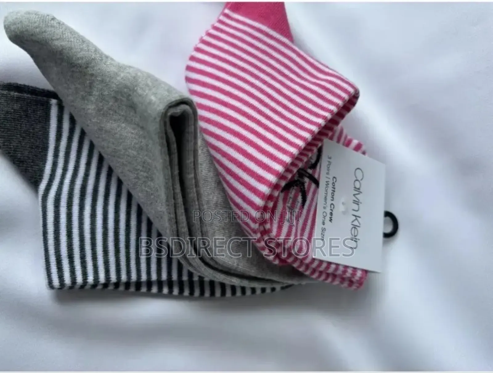 Calvin Klein Cotton Crew Pack Of Three Womens One Size Socks