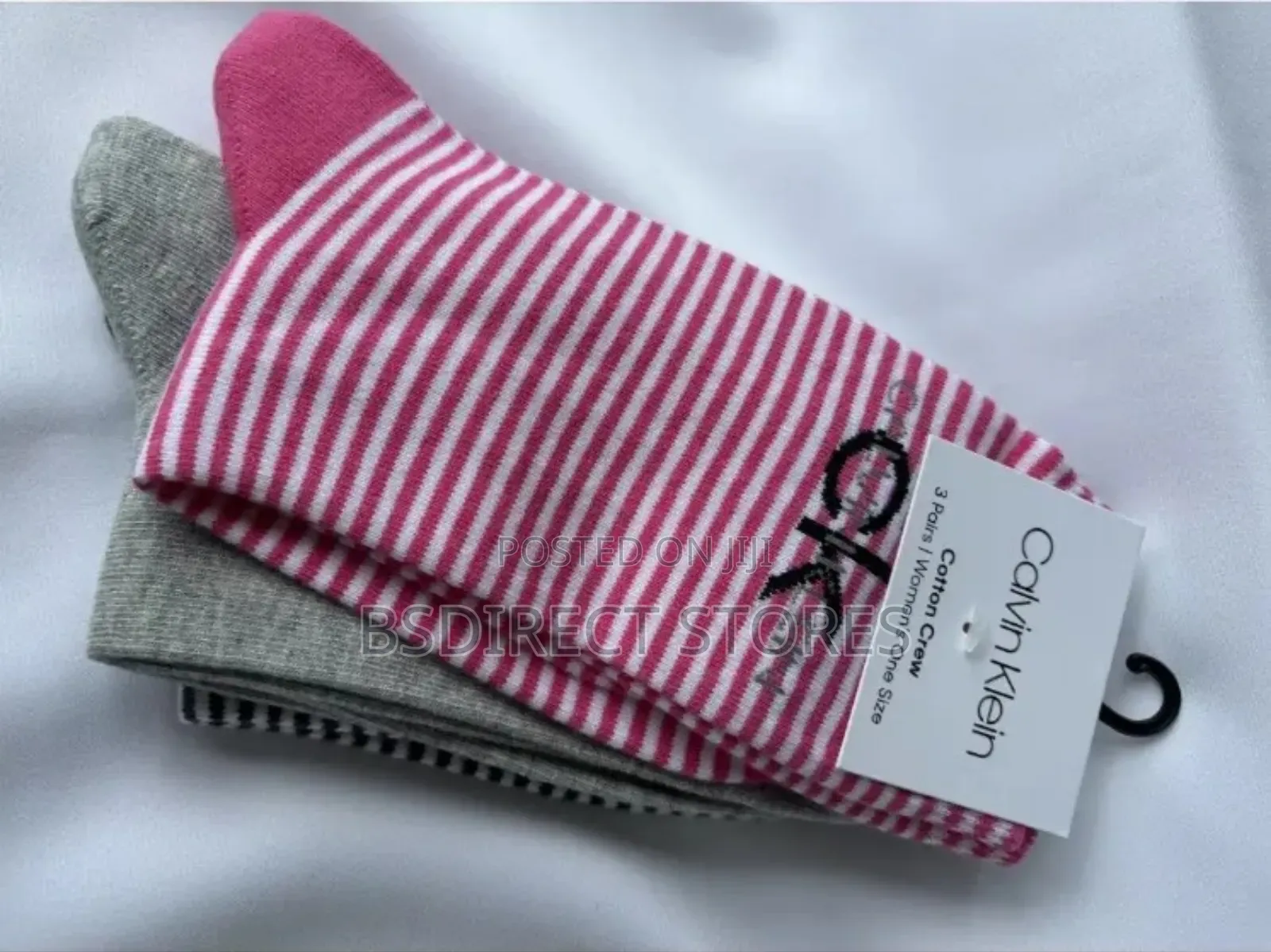 Calvin Klein Cotton Crew Pack Of Three Womens One Size Socks