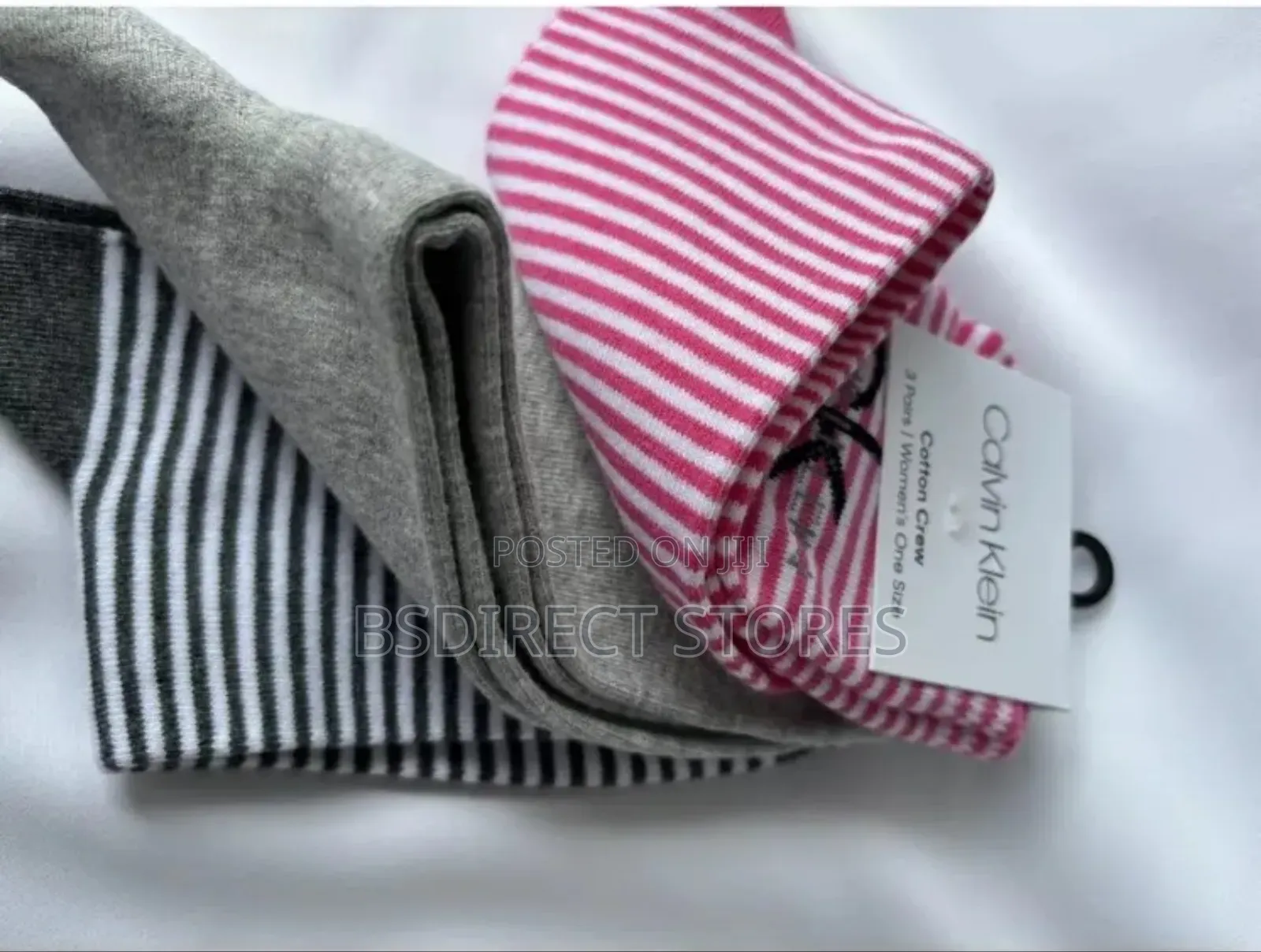 Calvin Klein Cotton Crew Pack Of Three Womens One Size Socks