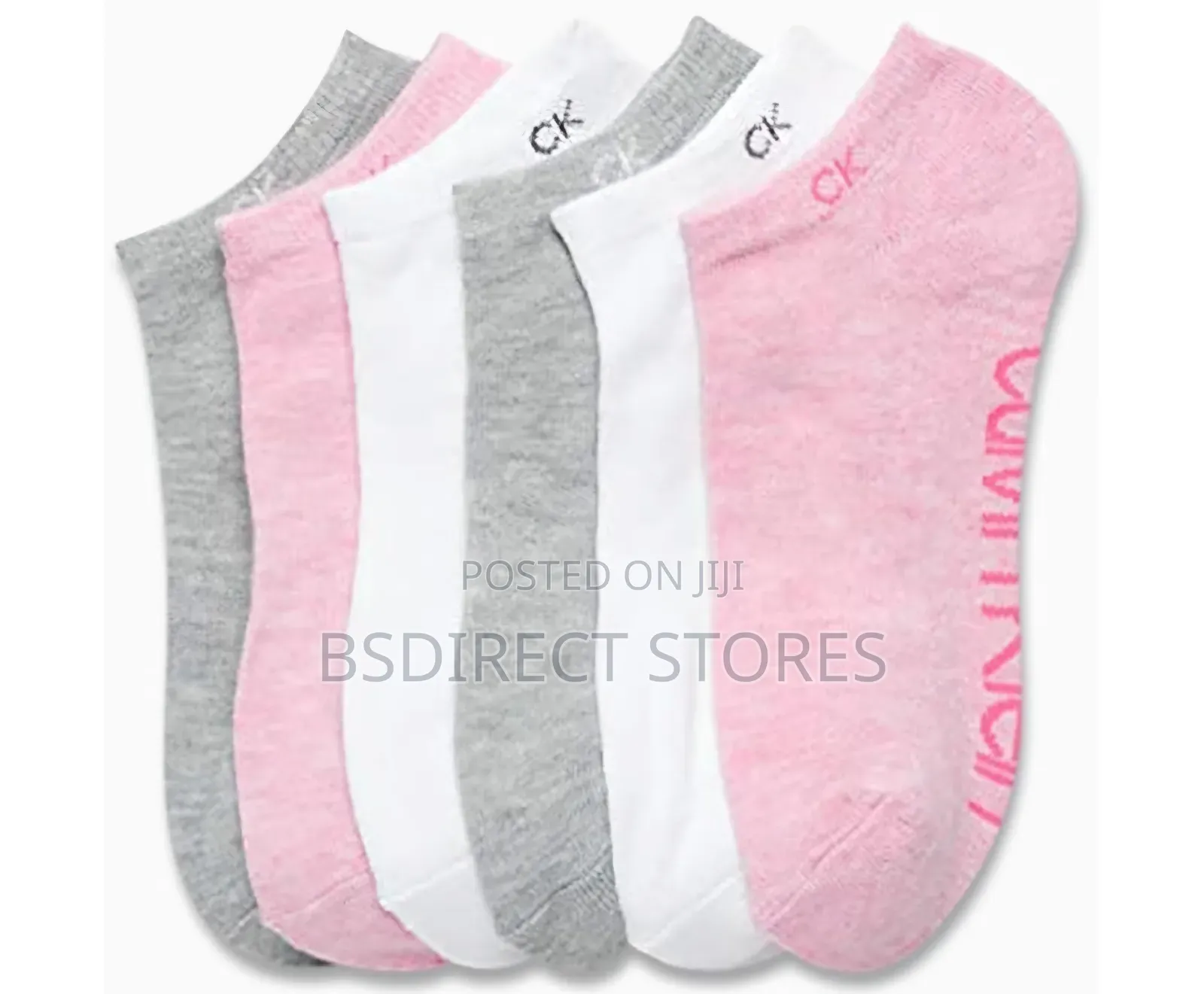 CALVIN Klein Women's 6-Pack Logo Flat Knit No Show Socks