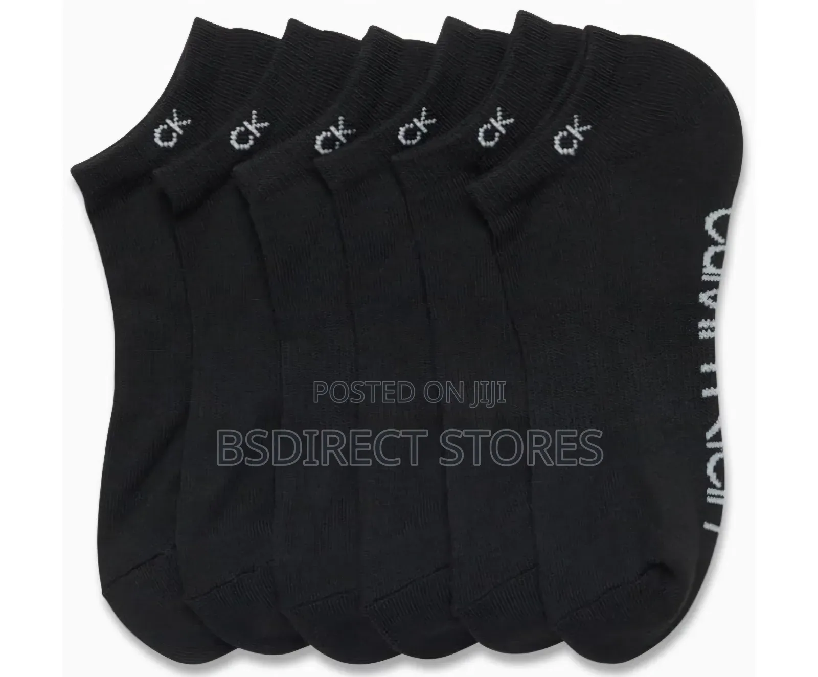 Calvin Klein 6-Pack Logo Casual Cushioned Sole Trainer Socks