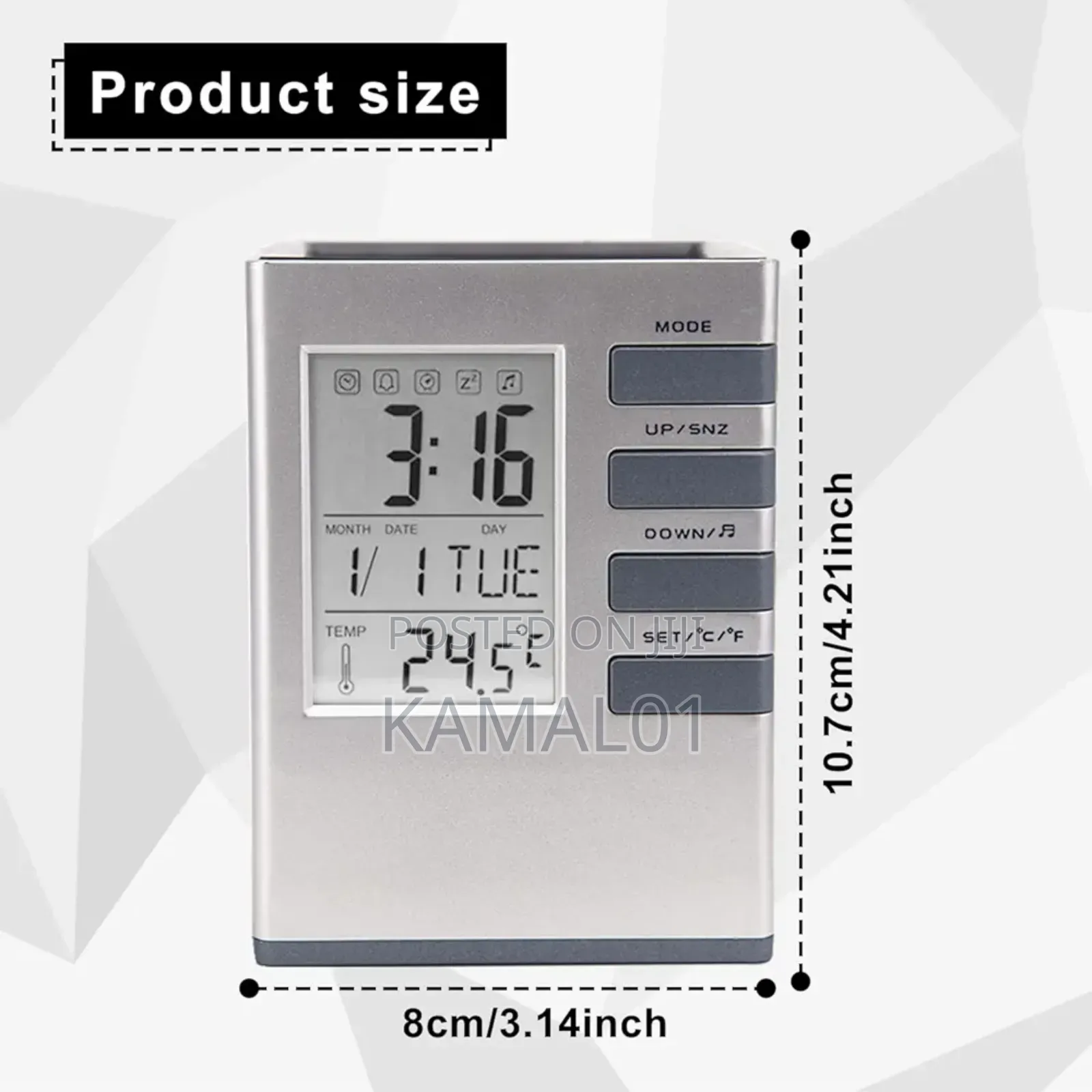 Clock Pen Holder Multifunctional Electronic Pen Holder