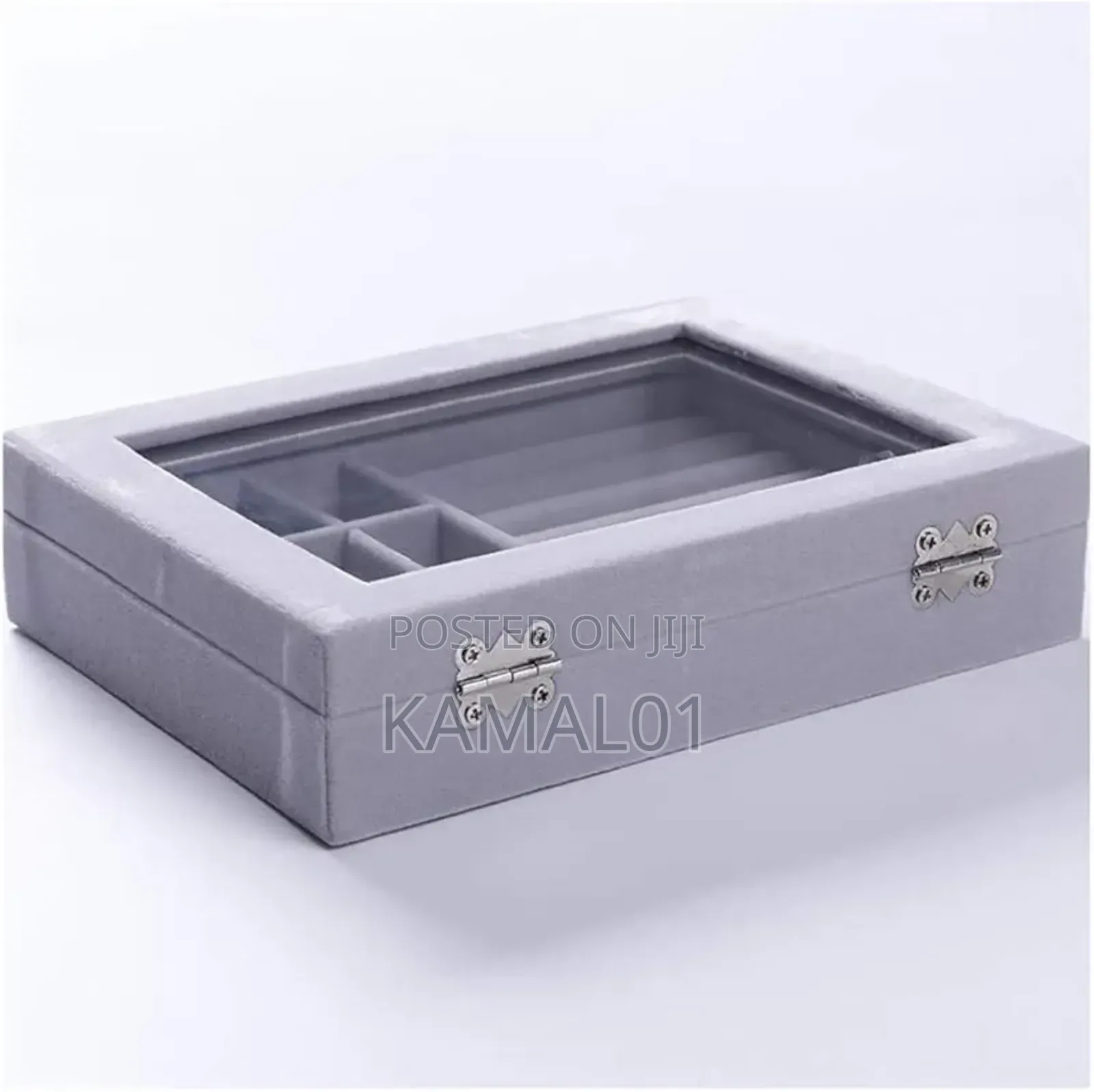 Jewelry Velvet Drawer Transparent Glass Ring Organiser