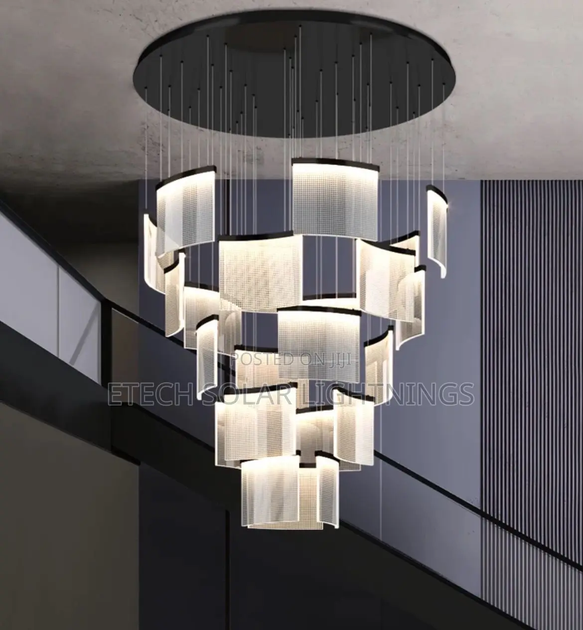 Luxury Led Home Duplex Staircase Decor Chandelier Light