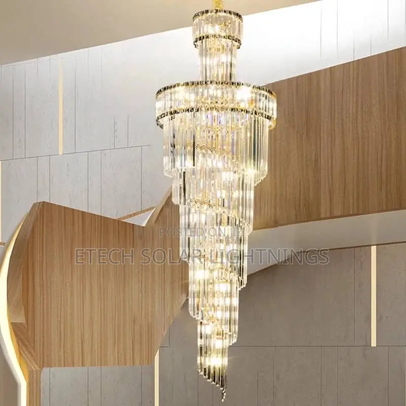 Villa Hallow Staircase Living Room Crystal Chandelier Light