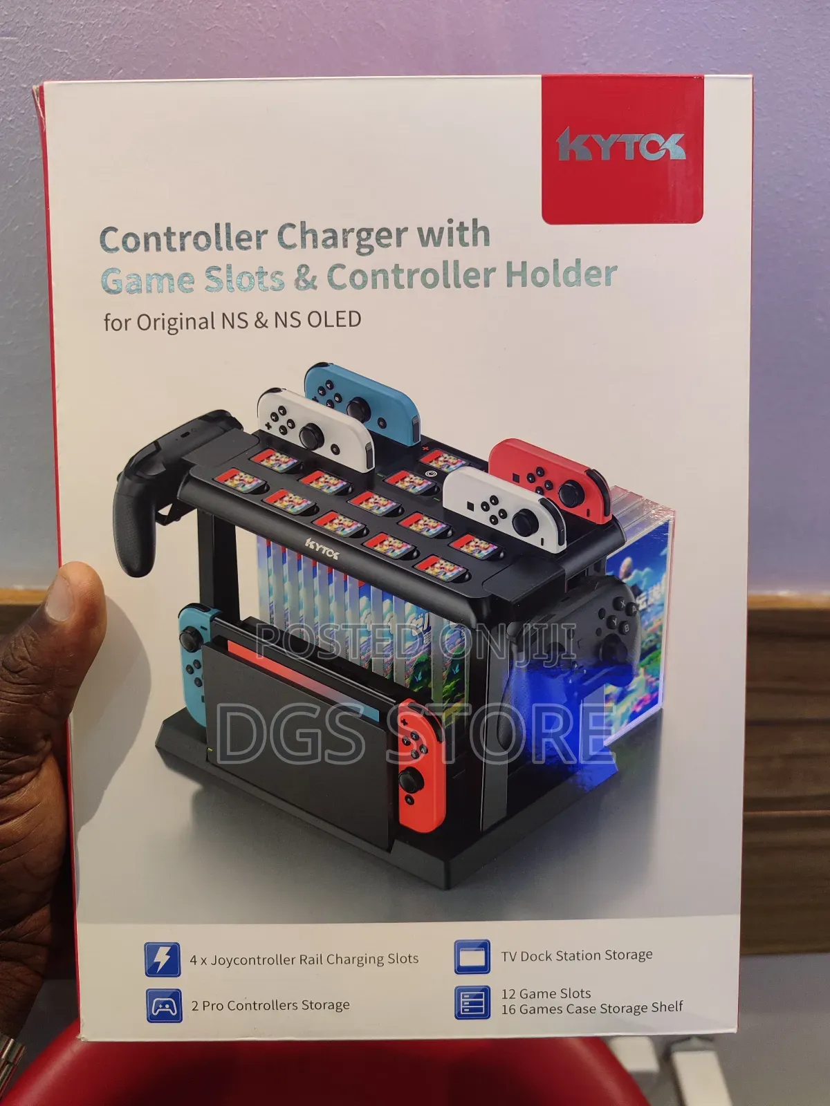 Kytck Controller Charger With Game Slot, Controller Holder