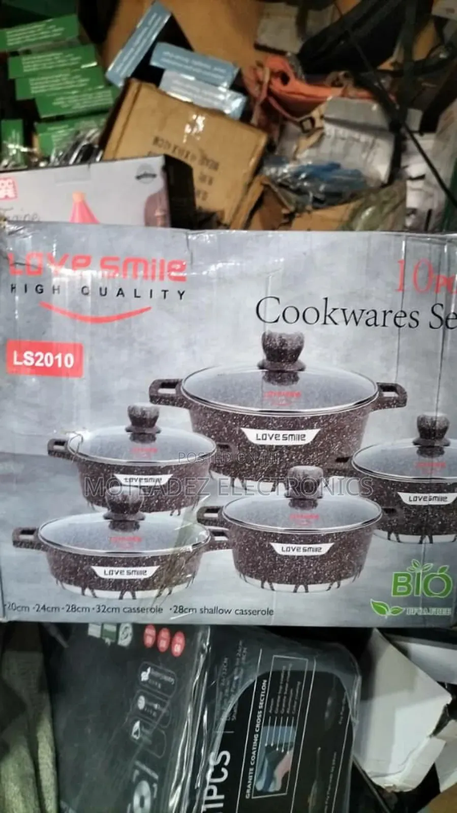 Love Smile 10pcs Granite Non Stick Die Cast Cookware Sets