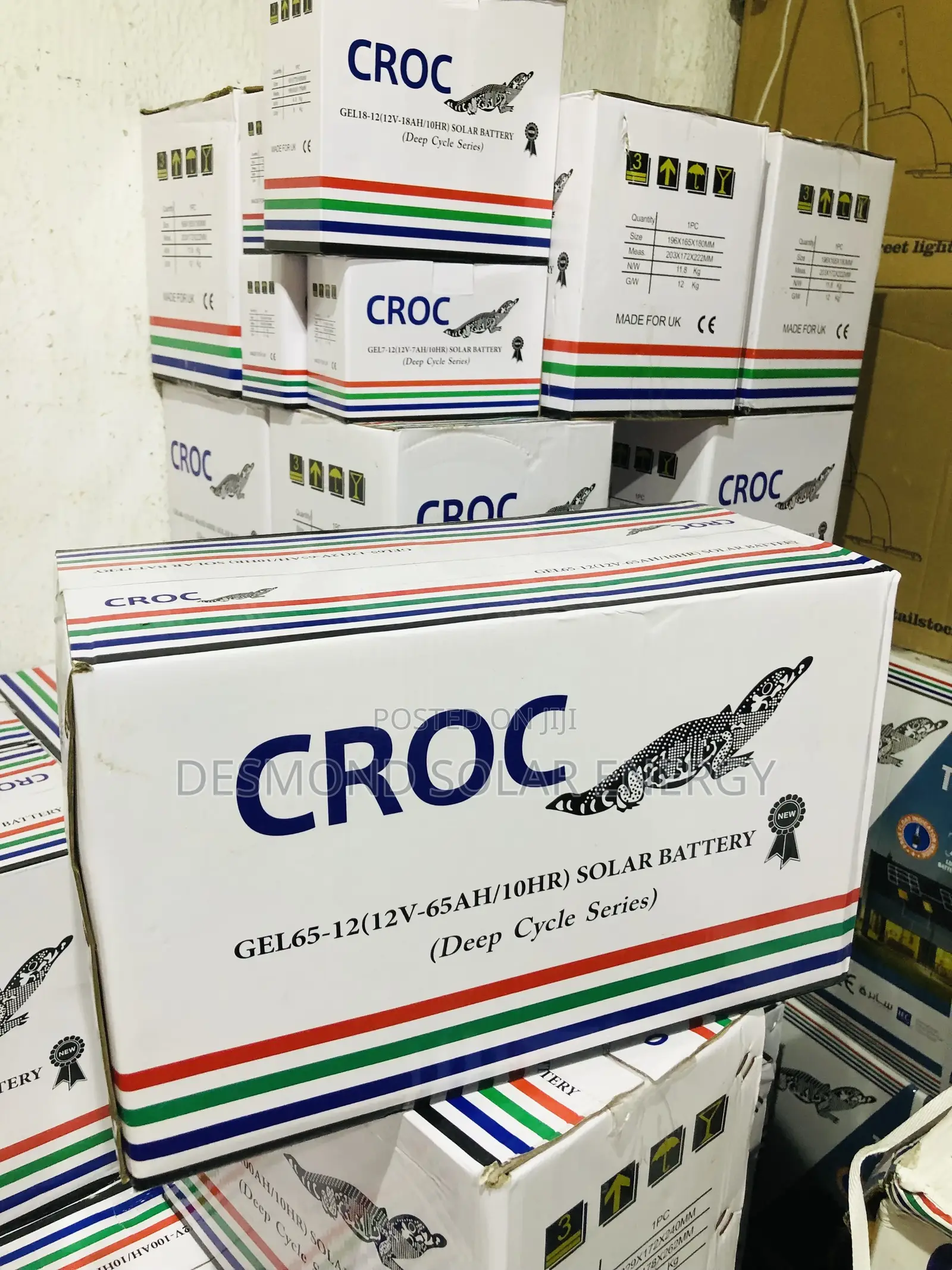 65ah 12v Croc Dry Sell Solar Battery