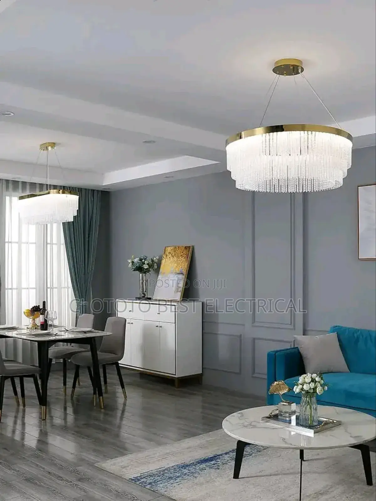 Big Luxury Chandelier Light, 800mm & 600mm, Dining & Parlor