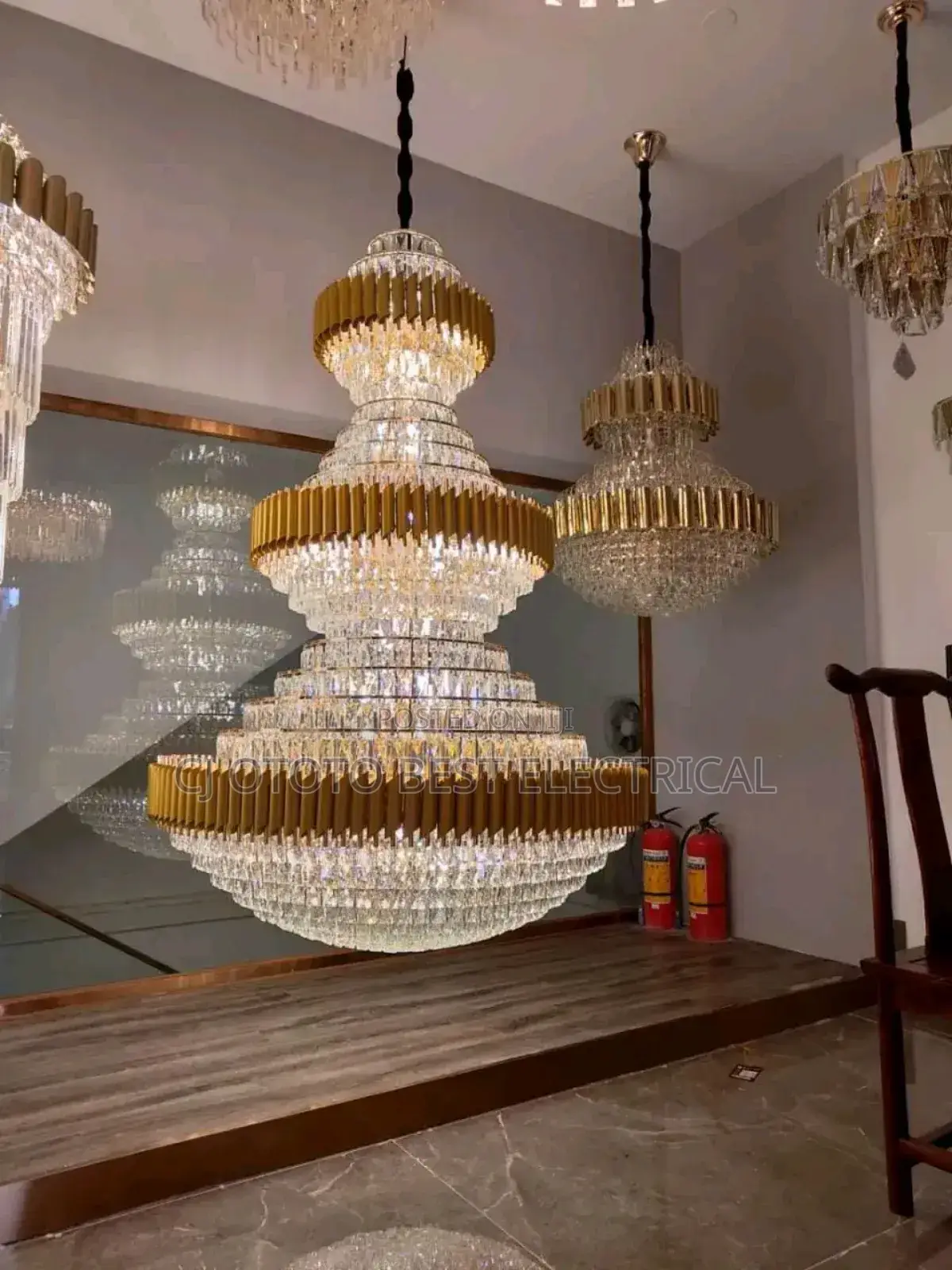 Big Crystal Luxury Chandelier Light Size 1200mm X 2000mn .