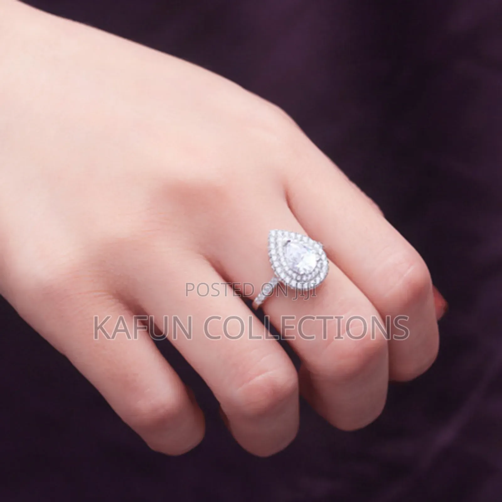 Non-Fading Sterling Silver Proposal/ Engagement Ring