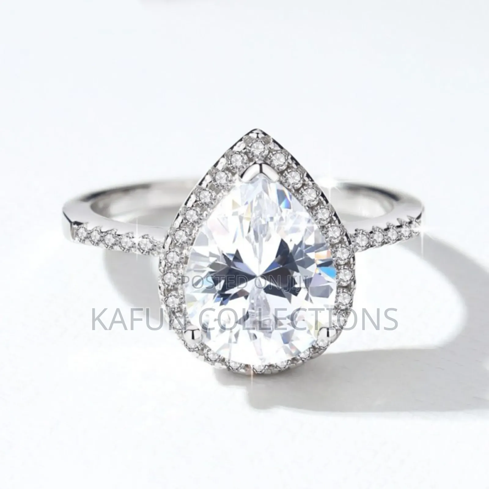 Non-Fading Sterling Silver Proposal/ Engagement Ring