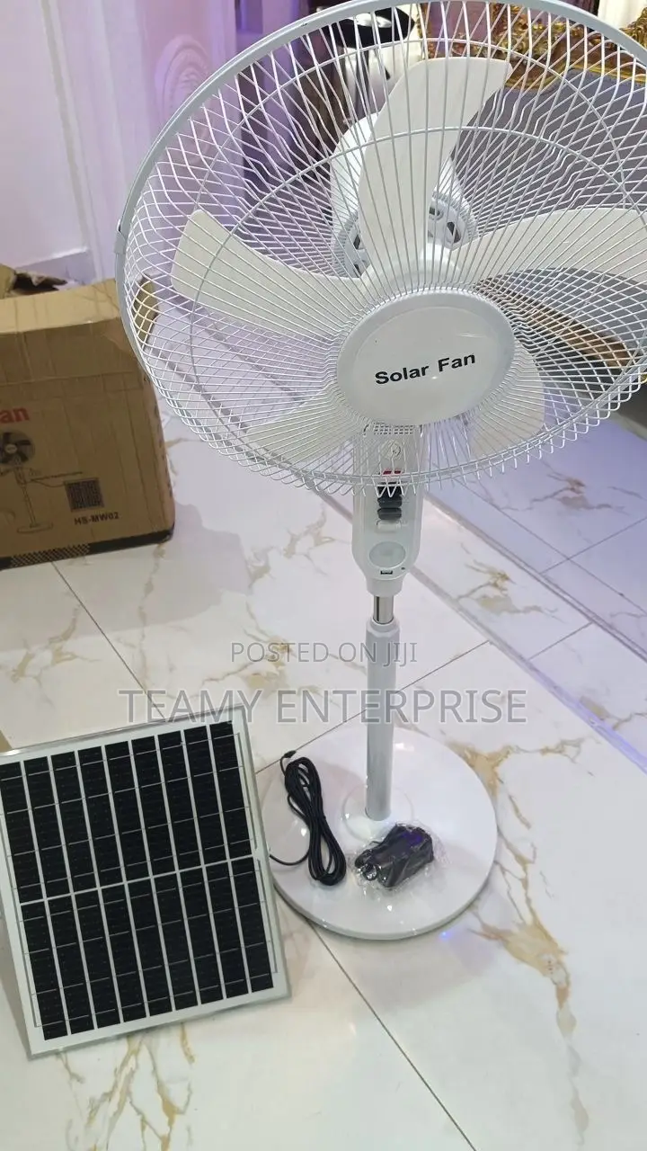 16 Inches Solar Rechargeable Fan Wt Mosquito Repellant Light