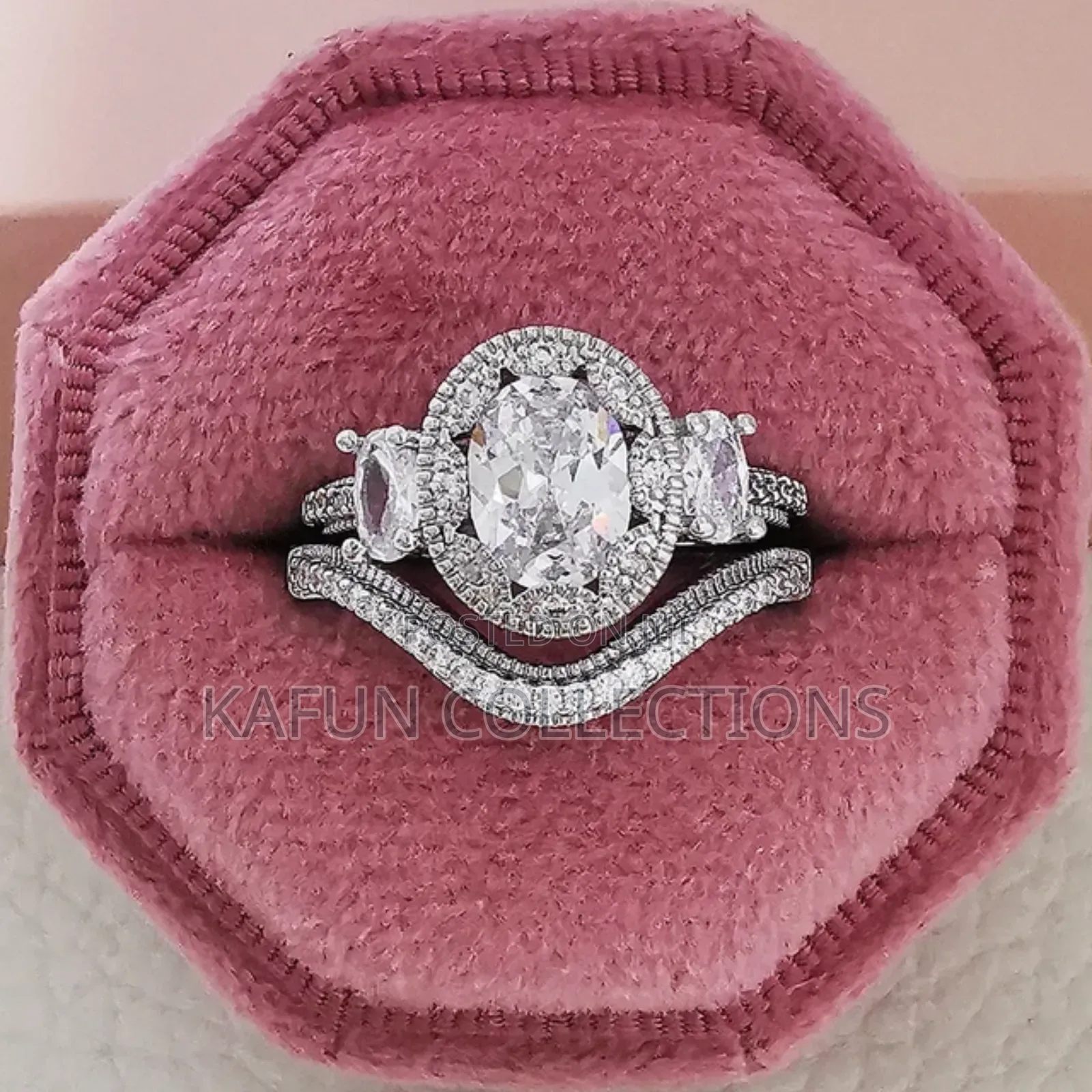 Non-Fading Silver Oval Shape Female Wedding Rings