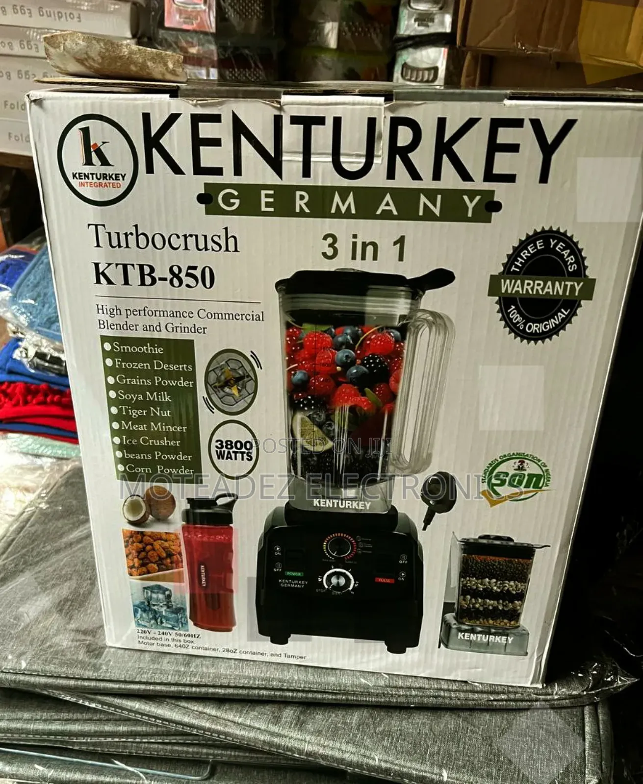 Kentucky Germany 3in1 Commercial Copper Blender and Grinder