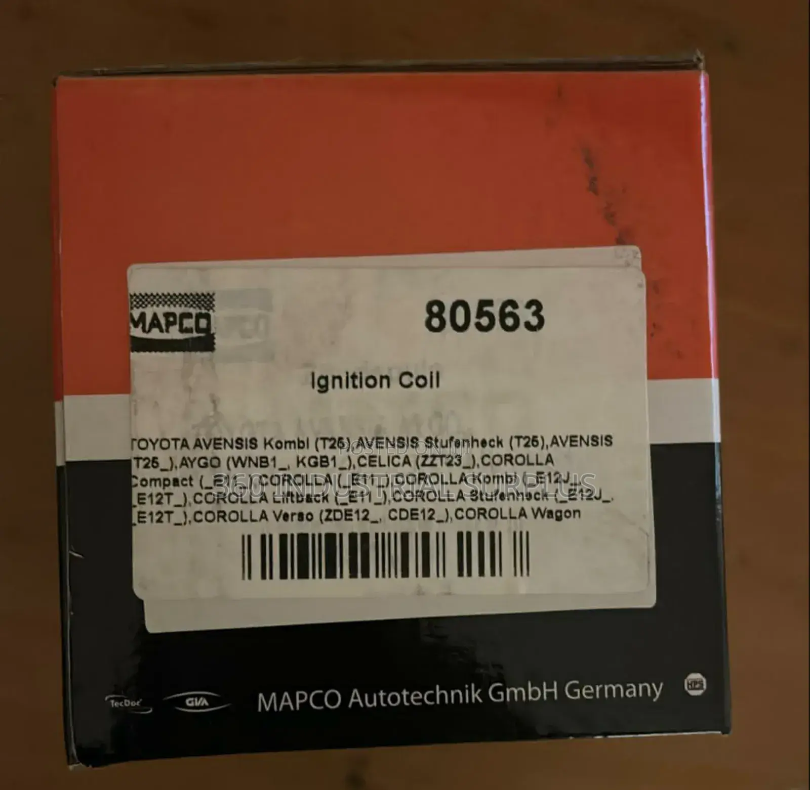 Toyota Ignition Coil 80563 Original Mapco