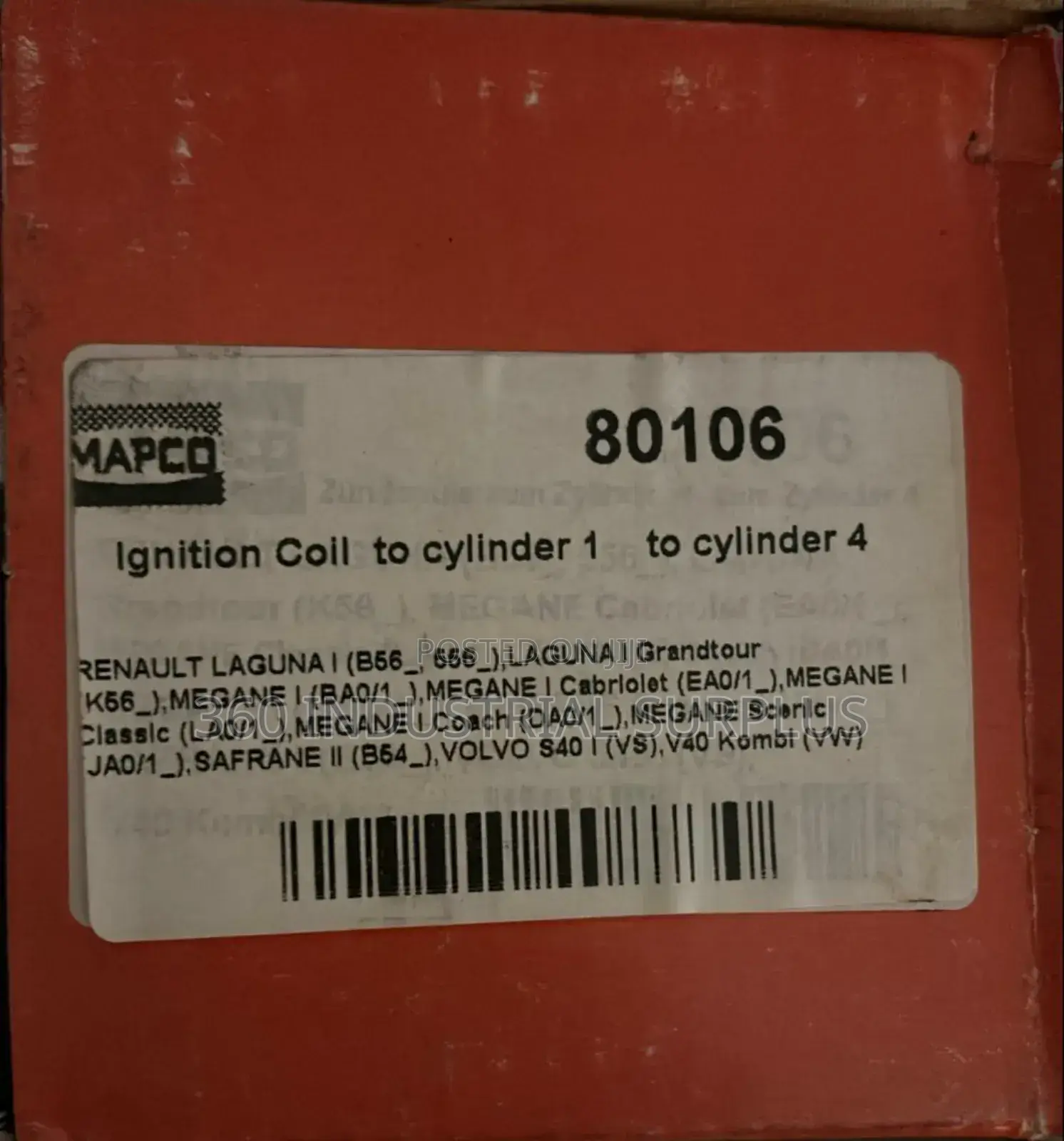 Genuine Mapco Ignition Coil 80106