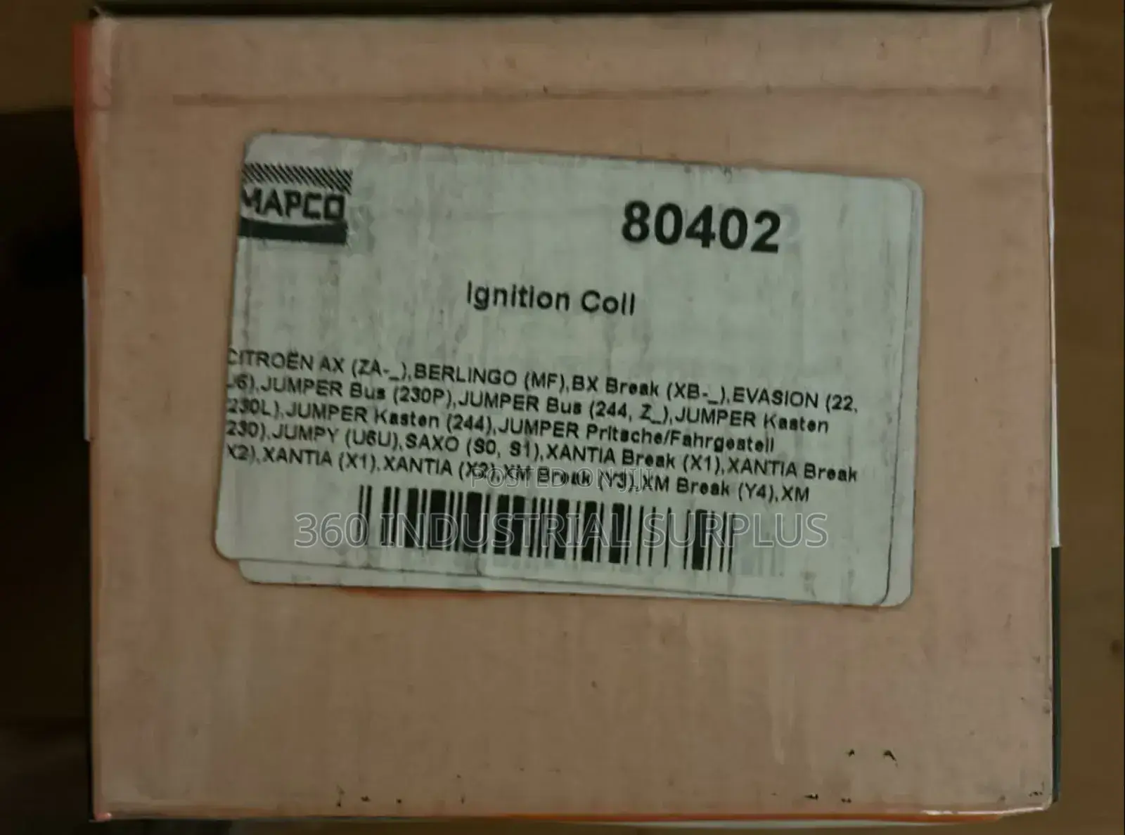 Original Mapco Ignition Coil 80402 for Peugeot