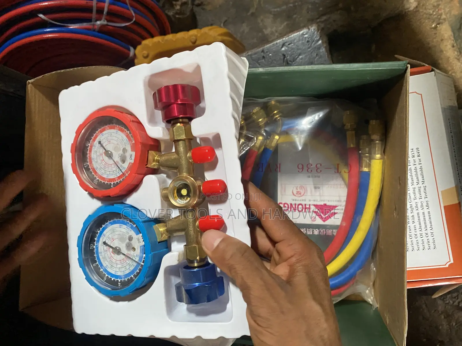 Brass and Rubber Manifold Gauge Set Gas Pressure