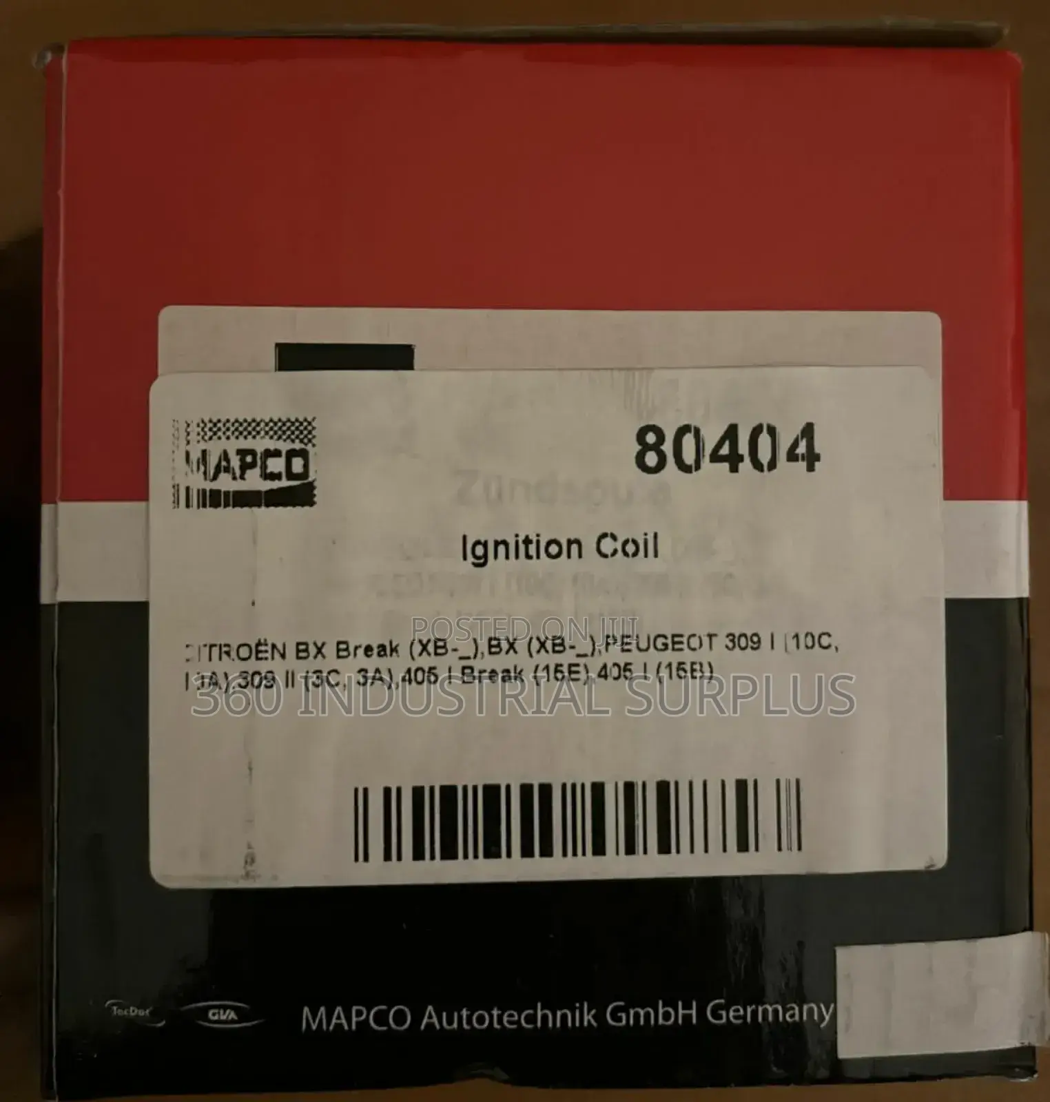 Genuine Mapco Ignition Coil 80404
