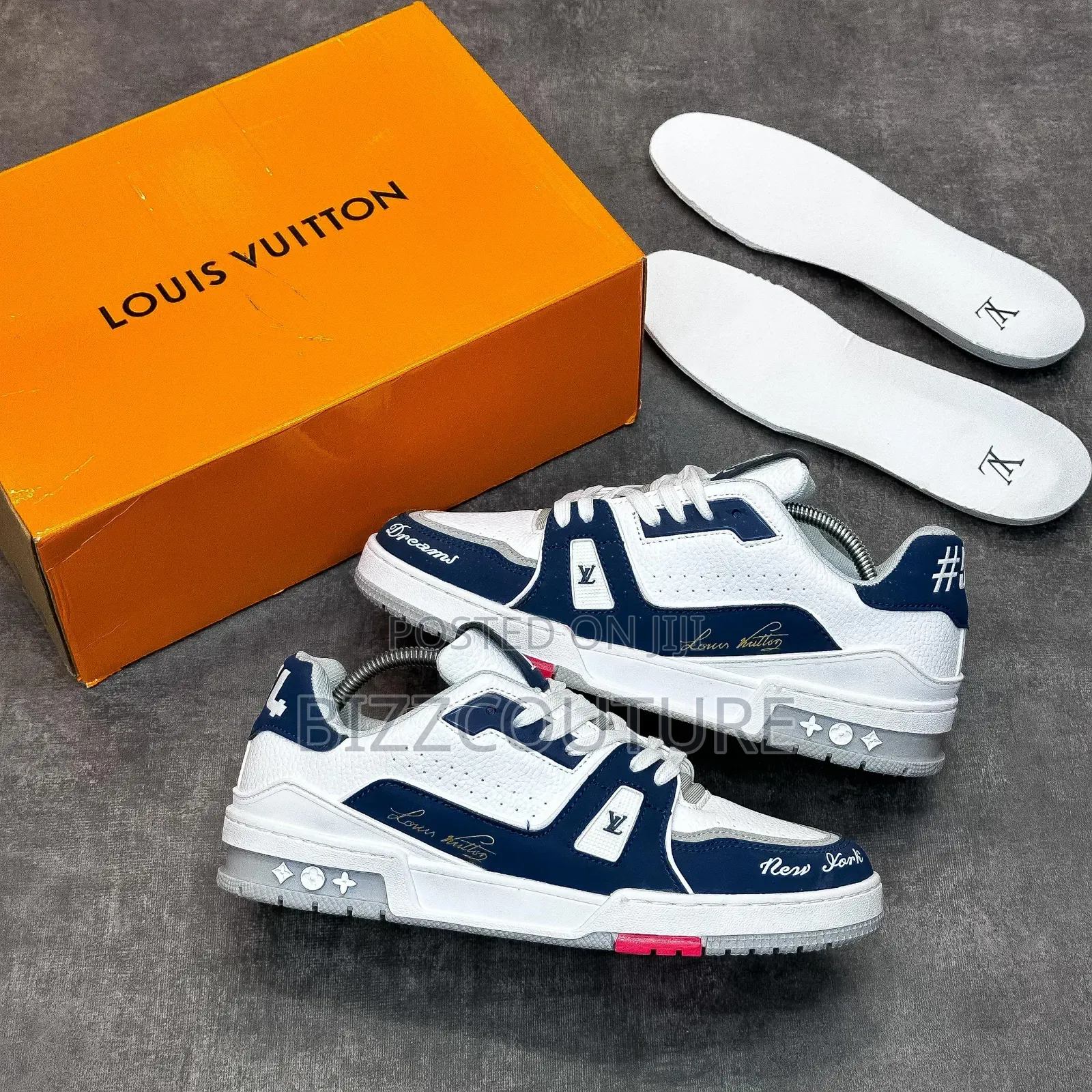 Original Louis Vuitton Leather Sneakers Available in Store