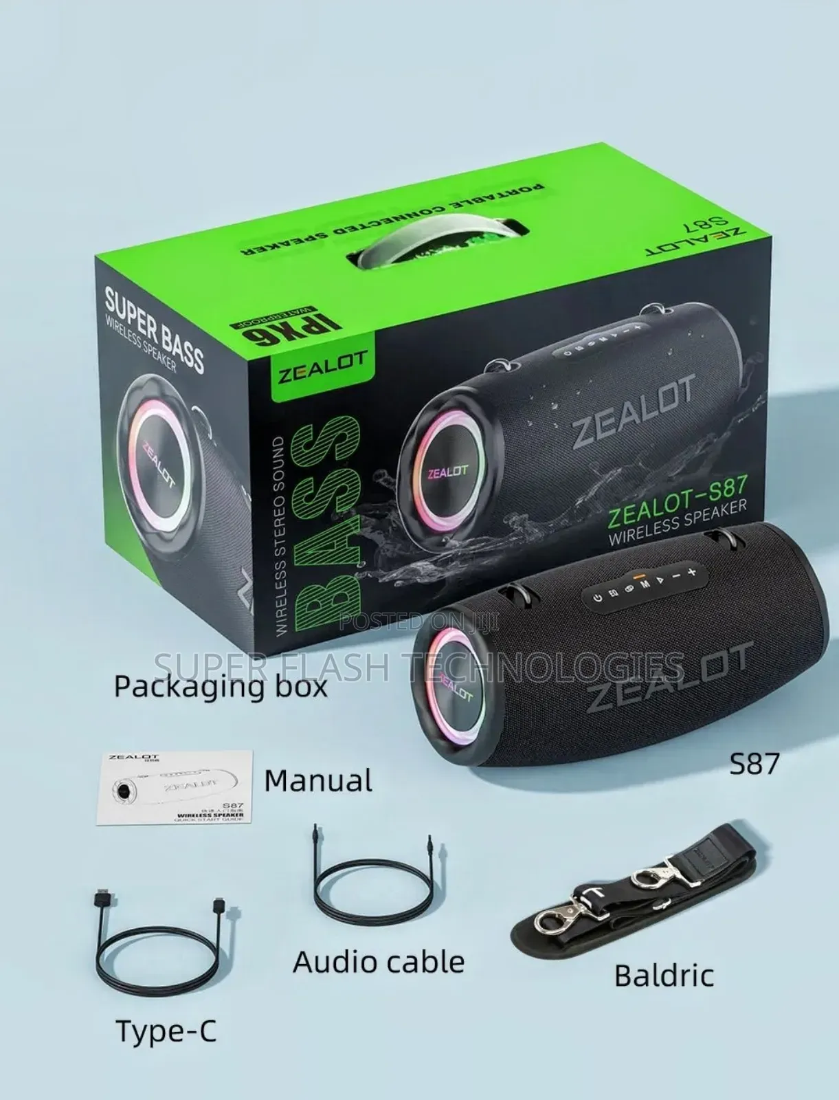 Zealot S87 Bluetooth Party Speaker High Powerful 80w