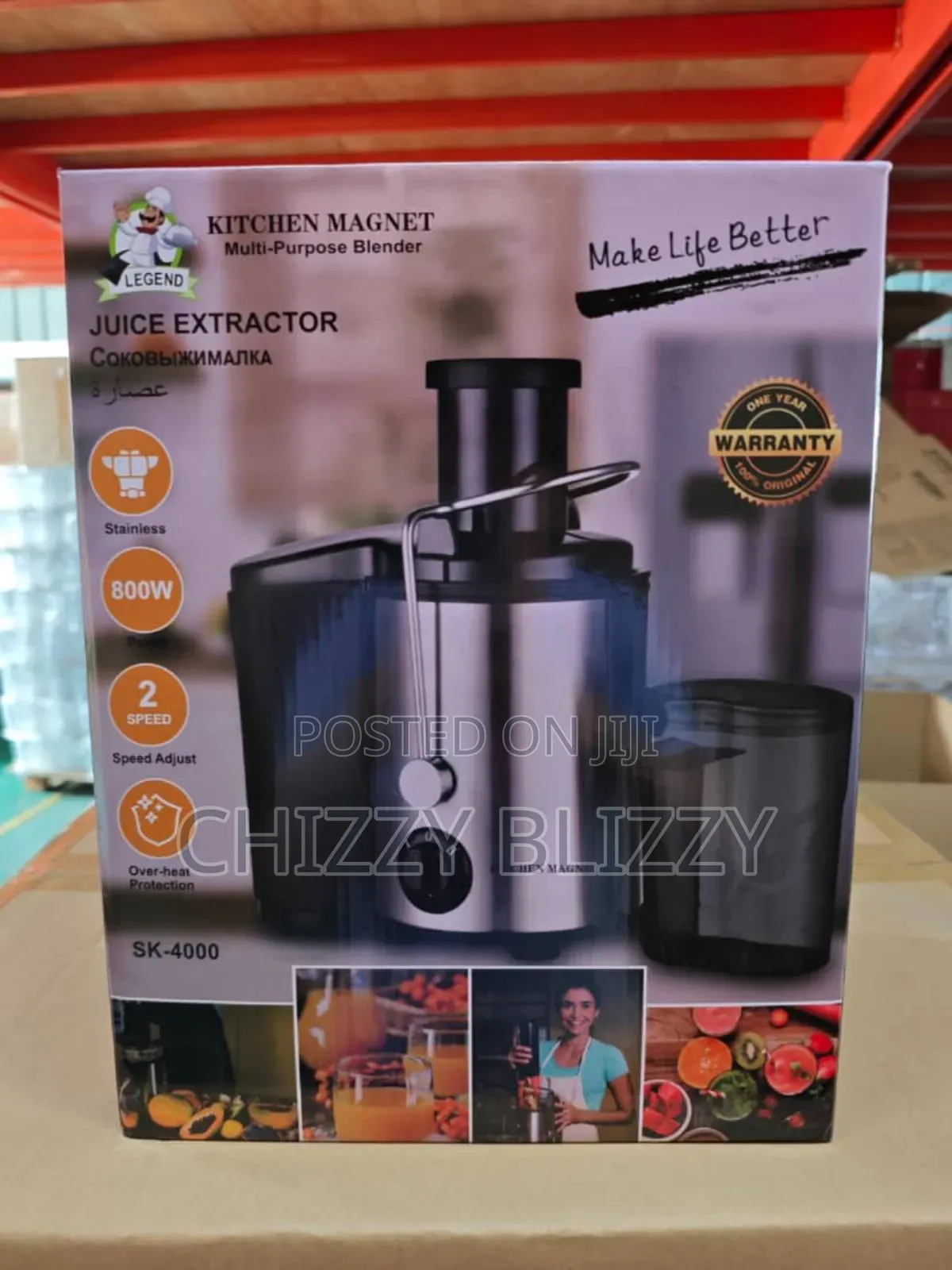 Kitchen Magnet Powered High Speed Juice Extractor