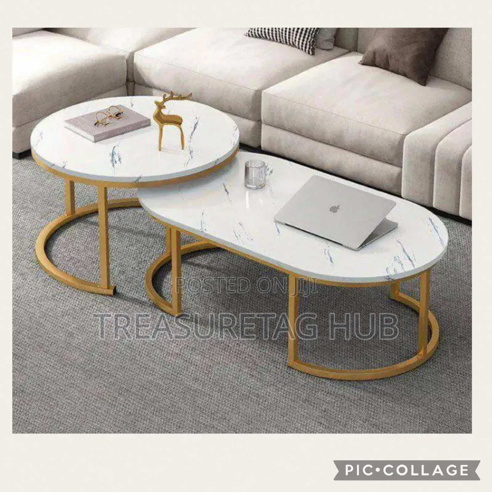 Round Oval Shape Center Table