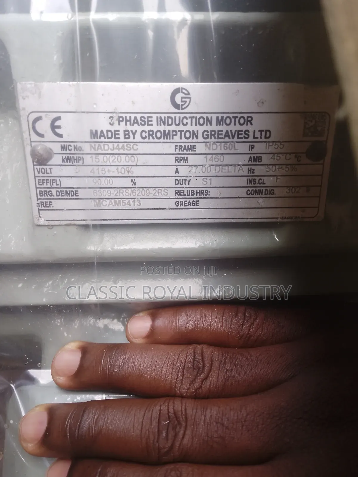 15 Kw 3 Phase Induction Motor 20 HP