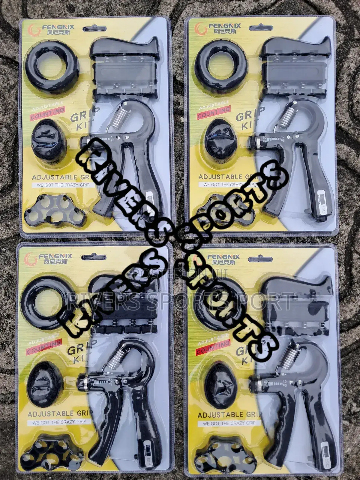 5-Piece Fitness Handgrip Adjustable Strength Finger Trainer