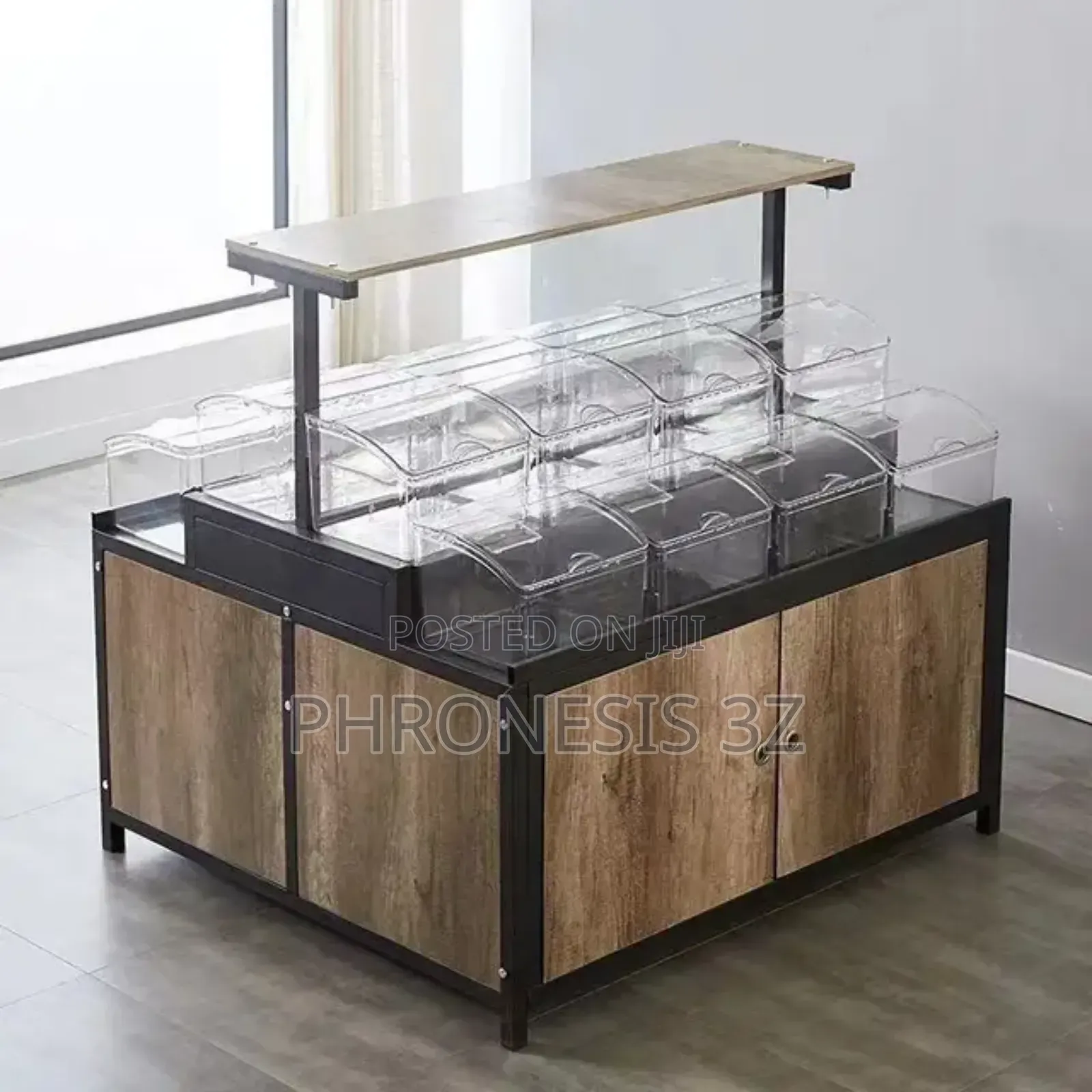 Supermarket Candy and Nuts Display Stand Rack (32 Buckets)
