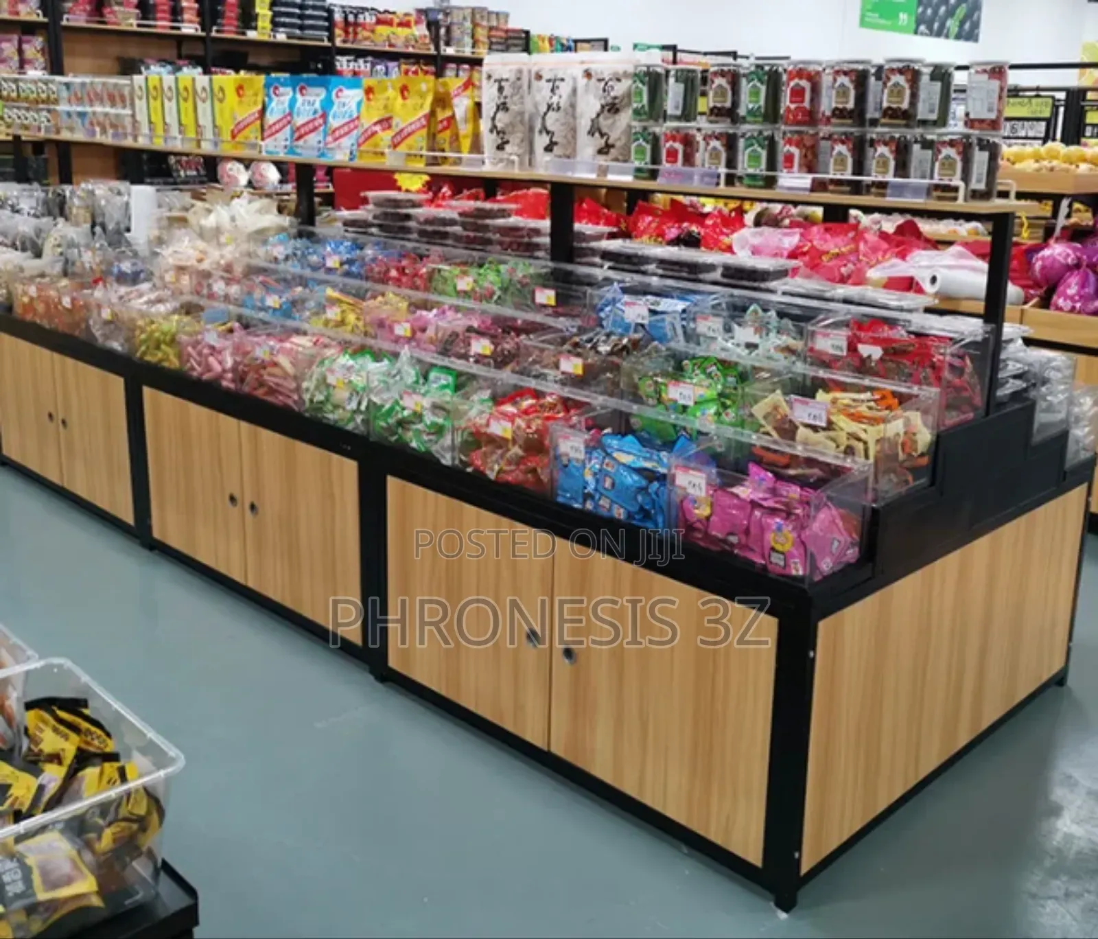 Supermarket Candy and Nuts Display Stand Rack (32 Buckets)