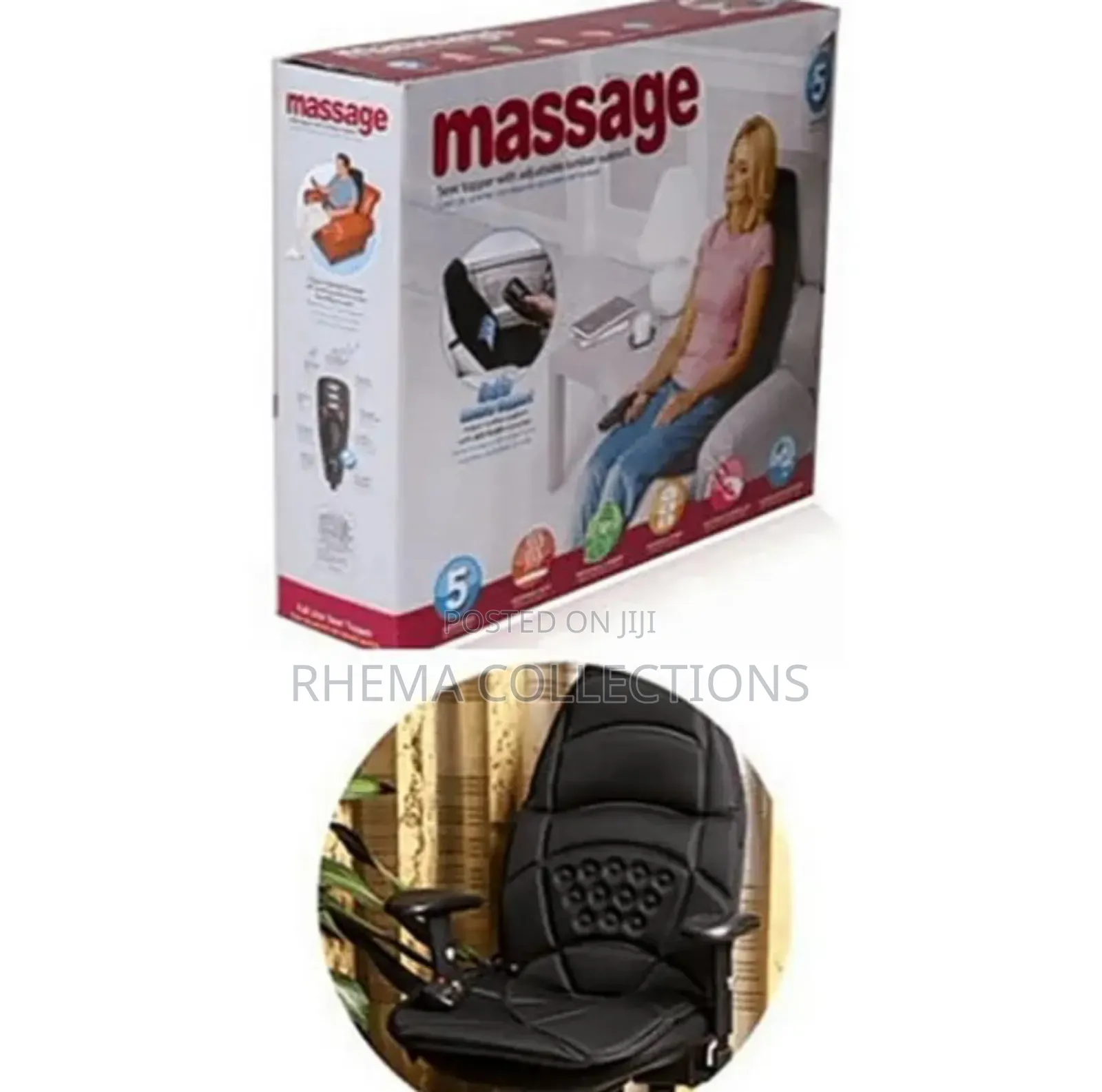 Full Size Seat Topper Massager With Soothing Heat