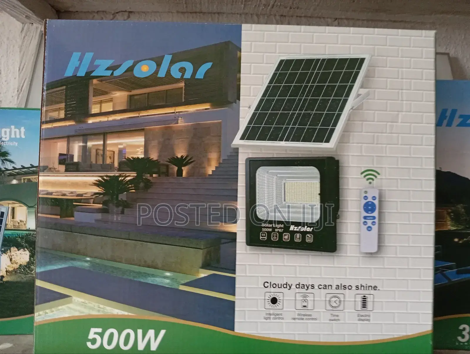 Hzsolar 500W Solar Street Flood / Square Light