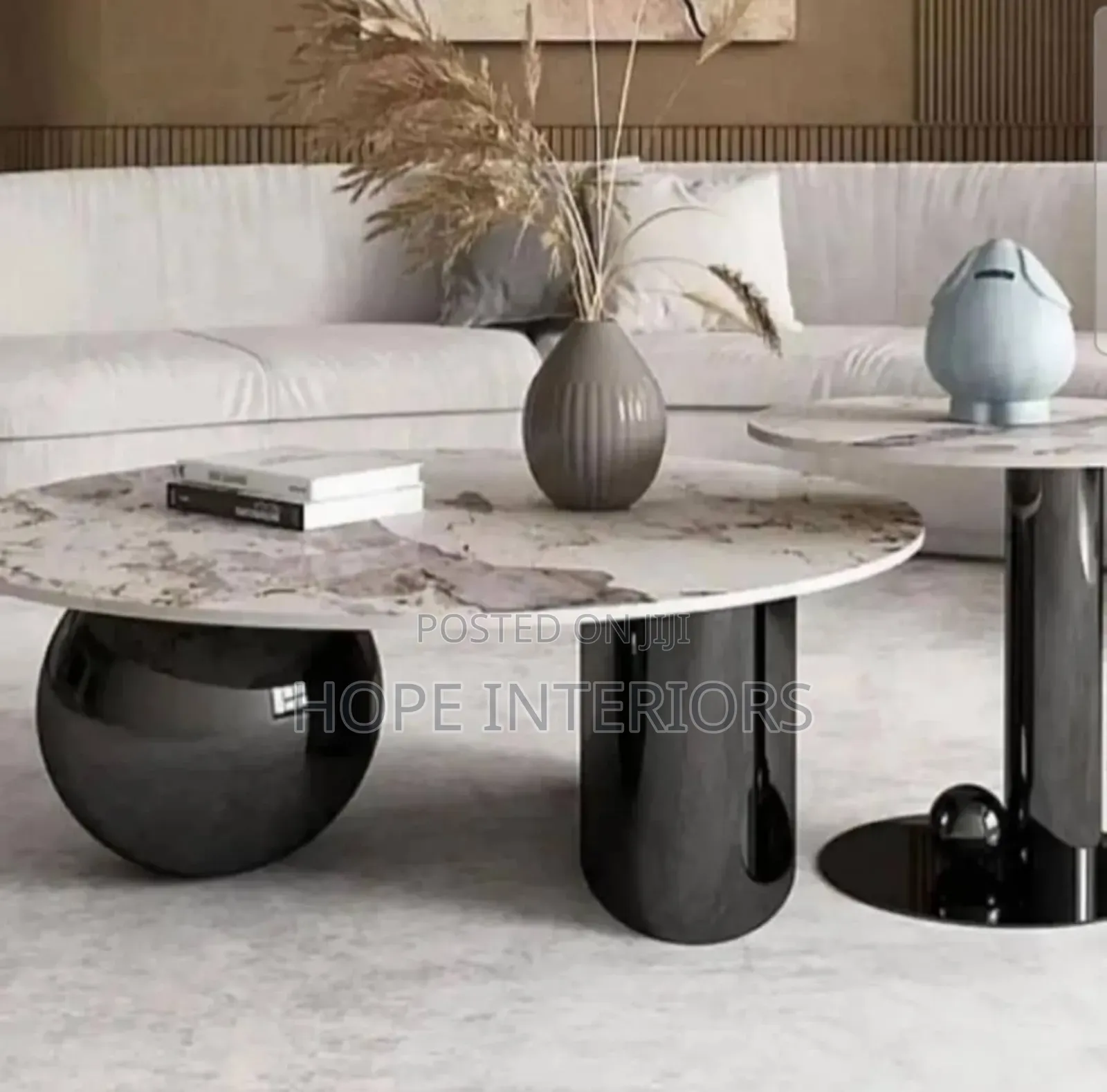 Ceramic Center Table With Stool