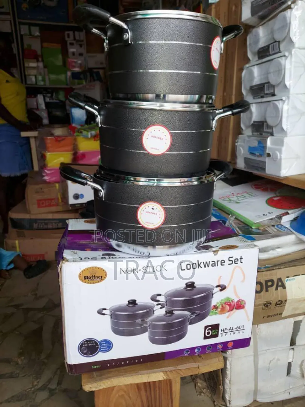 Hoffner Non Stick Cookware Set - 6 PCS