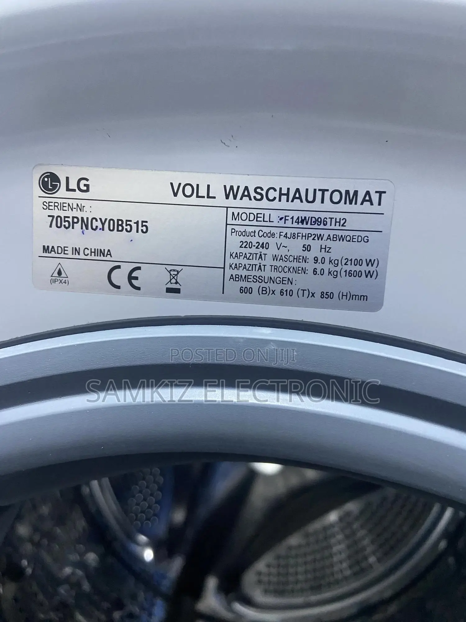 Lg Washer Dryer Freestanding Front-Load Black, White