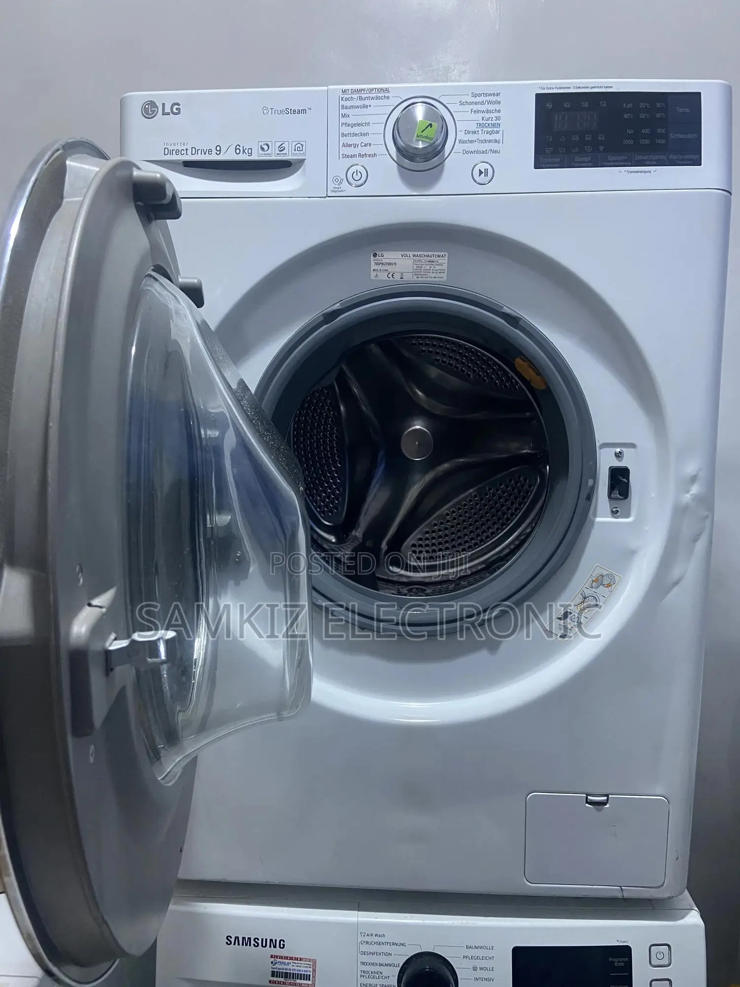 Lg Washer Dryer Freestanding Front-Load Black, White