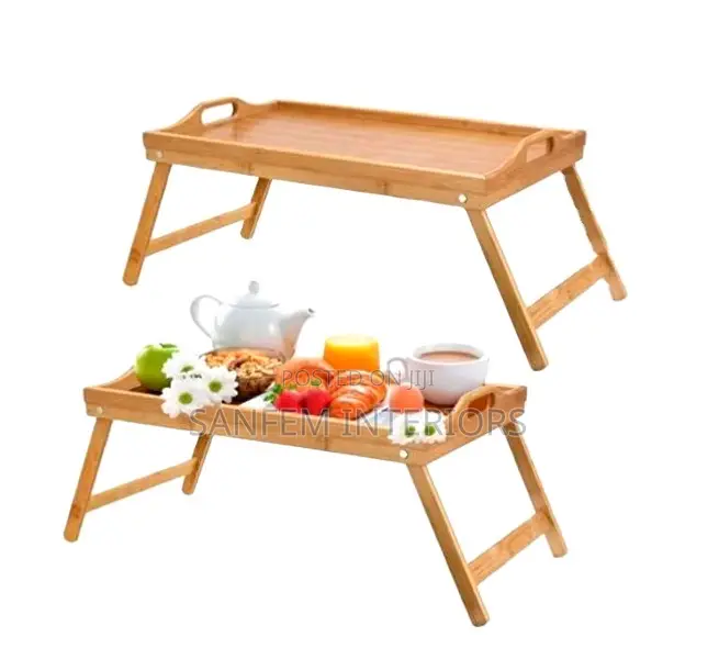 Bamboo Bed Tray With Foldable Legs