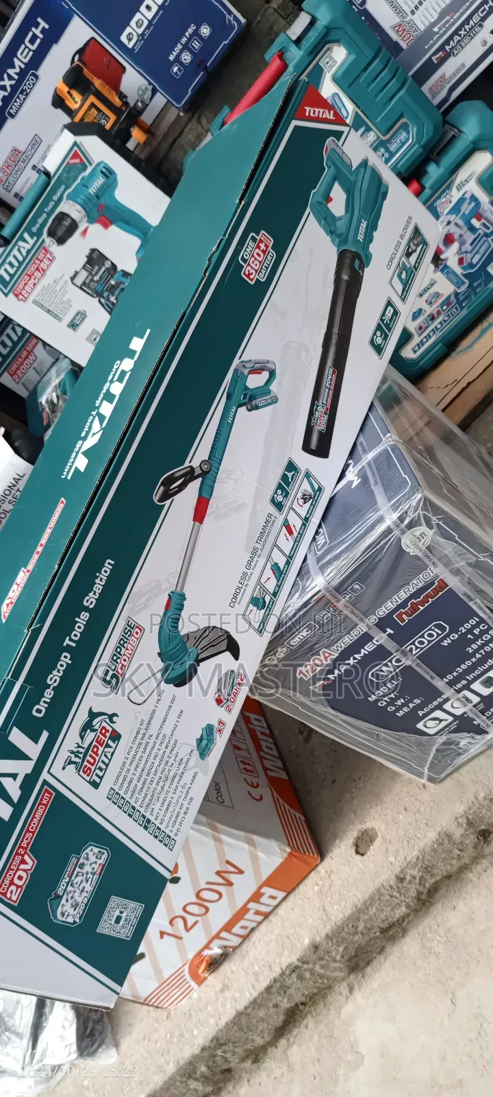 Total Cordless Brush Cutter With Air Blower