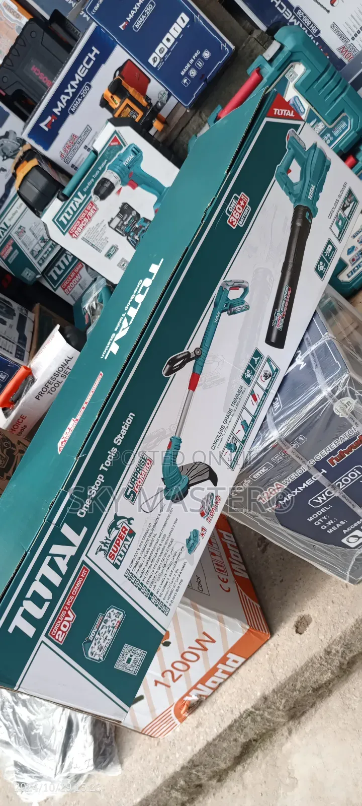 Total Cordless Brush Cutter With Air Blower