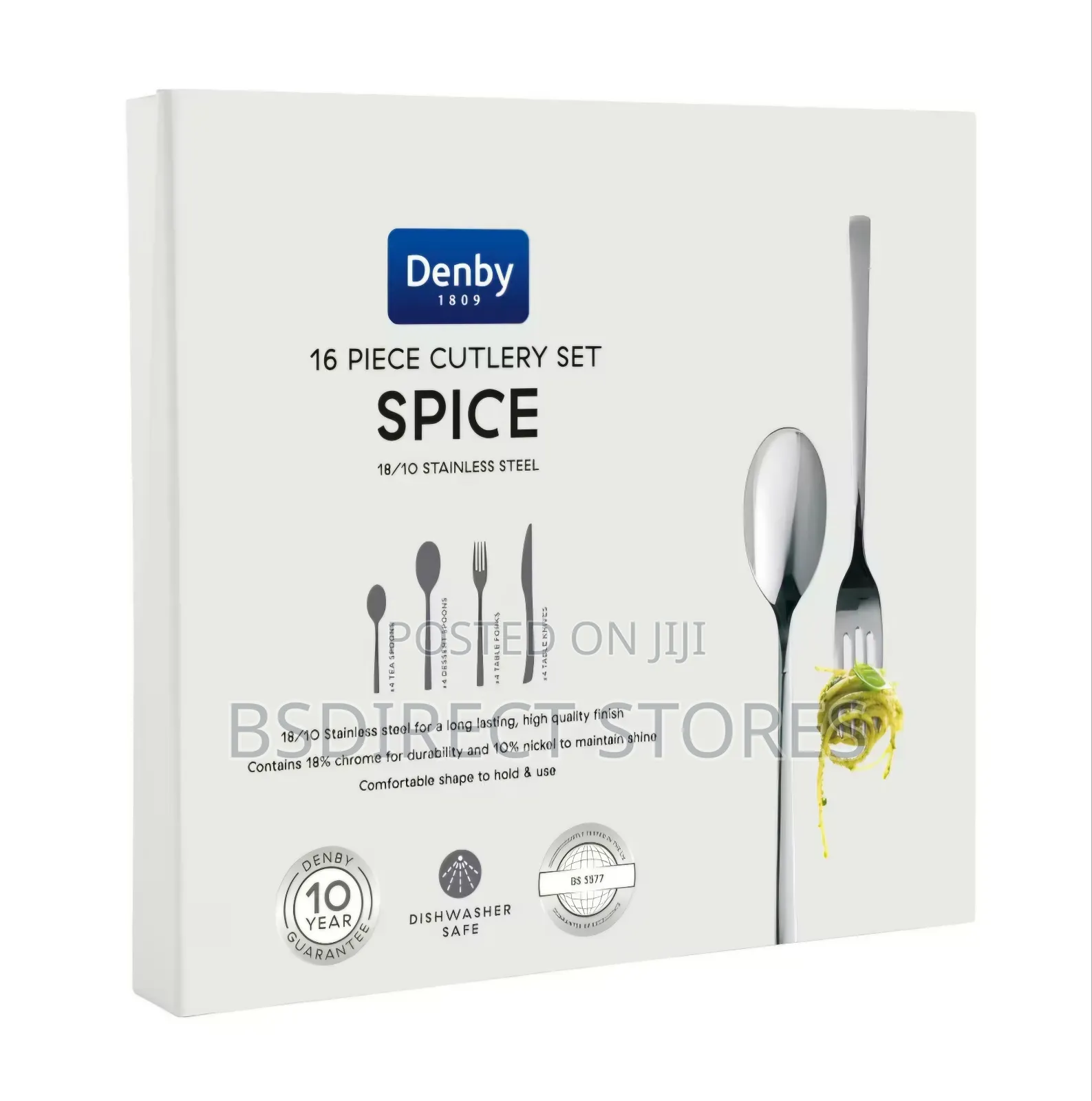 Denby Spice 16 Piece 18/10 Stainless Steel Cutlery Set