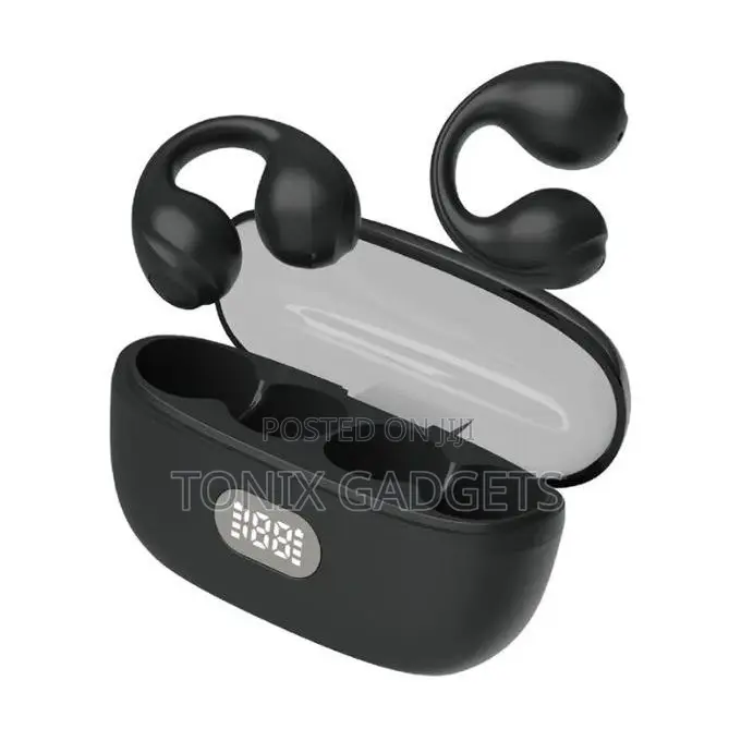 Earring Style Bluetooth Clip-on Earbuds With Digital Display