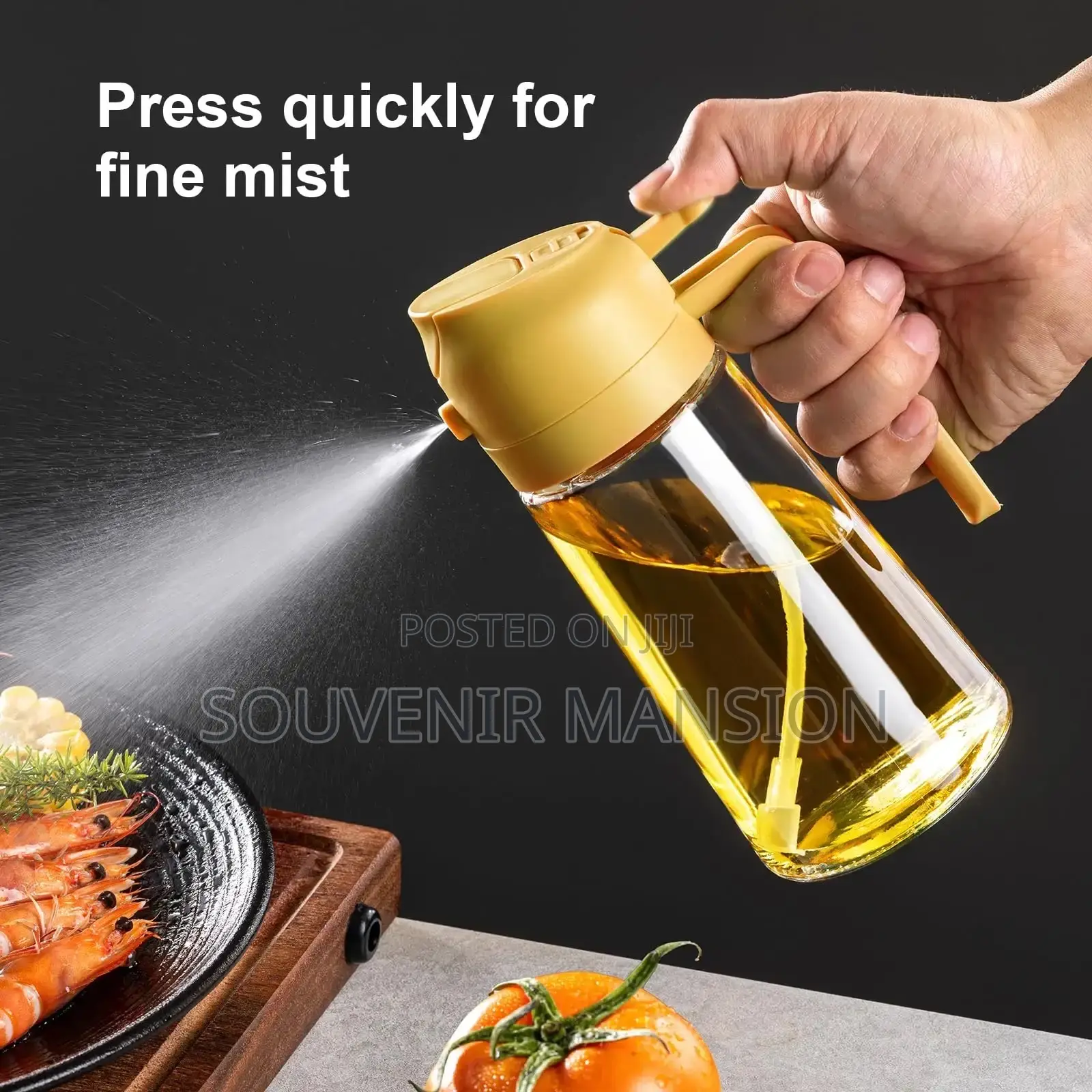 2 in 1 Oil Spray Bottle Glass