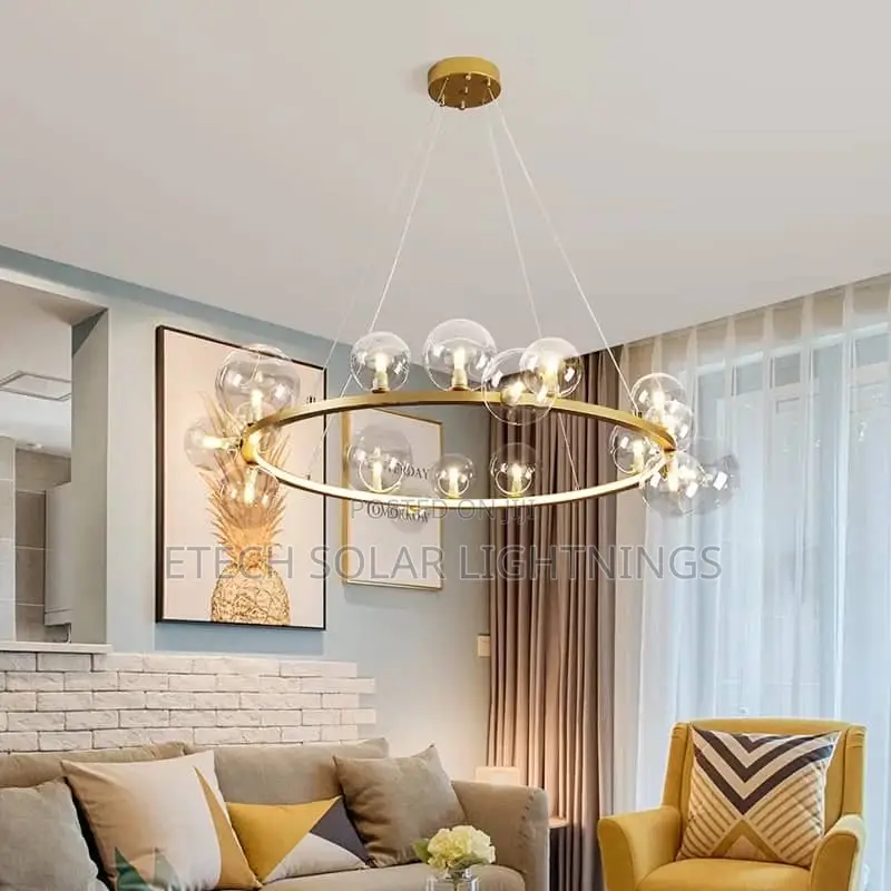 800m Mnordic Transparent Glass Ball Chandelier Light