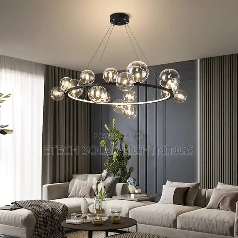 800m Mnordic Transparent Glass Ball Chandelier Light