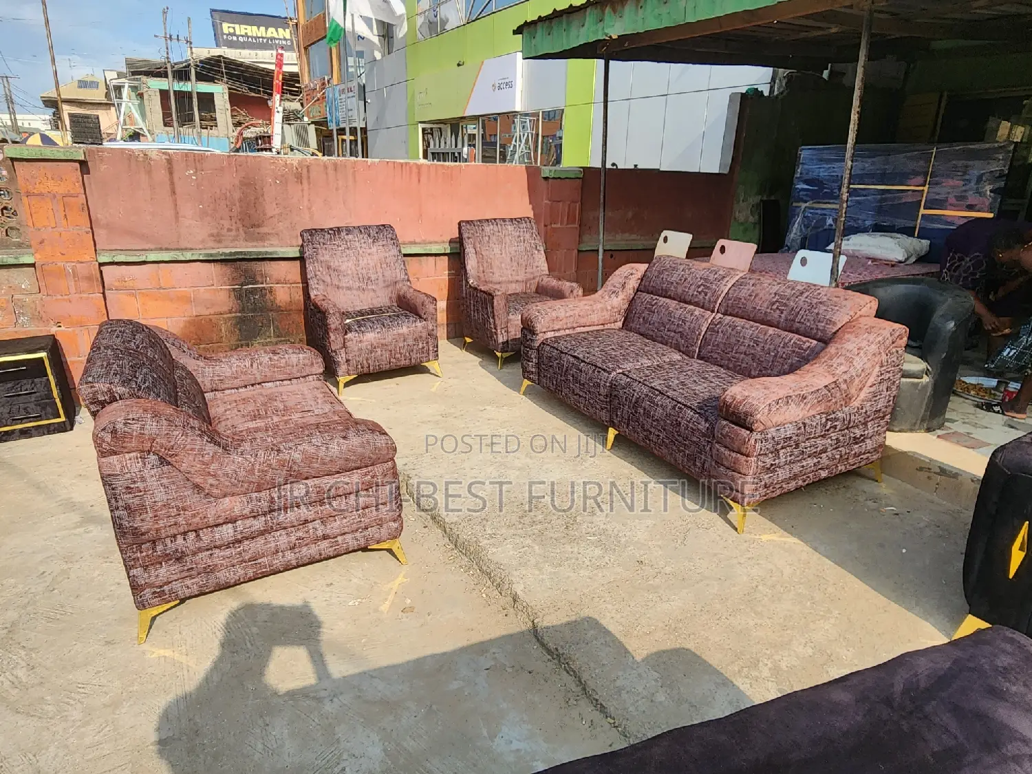 Full Set of Quality Fabric Velvet Sofa Chairs Seaters