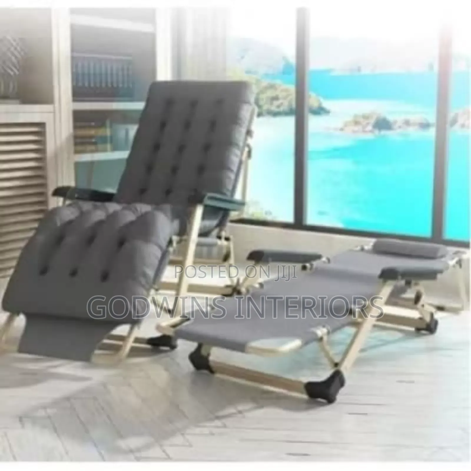 Adjustable Outdoor Relaxing Chair With Cushion