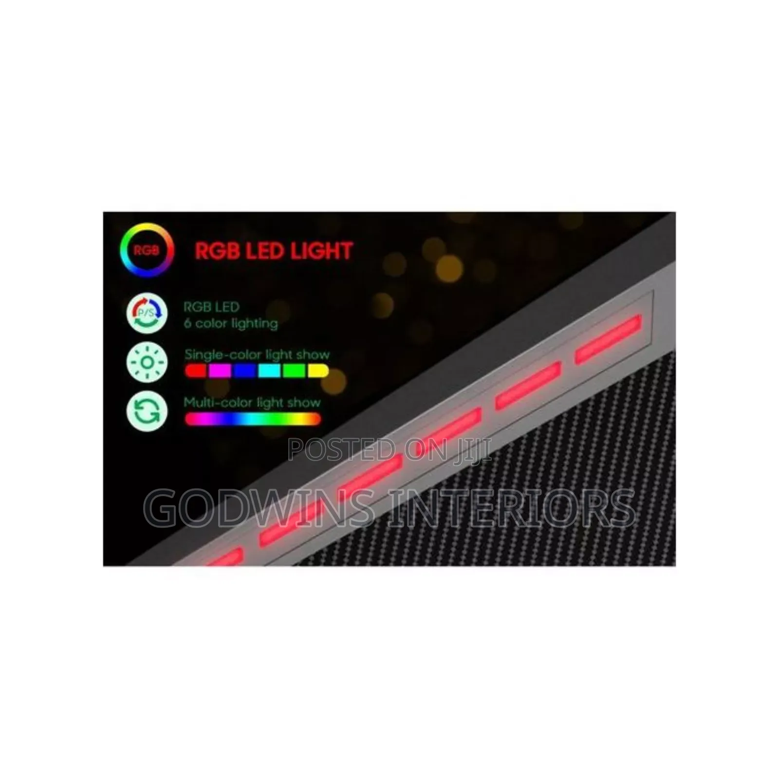 Gaming Table, 55 Inch Gaming Table With Led RGB Lights